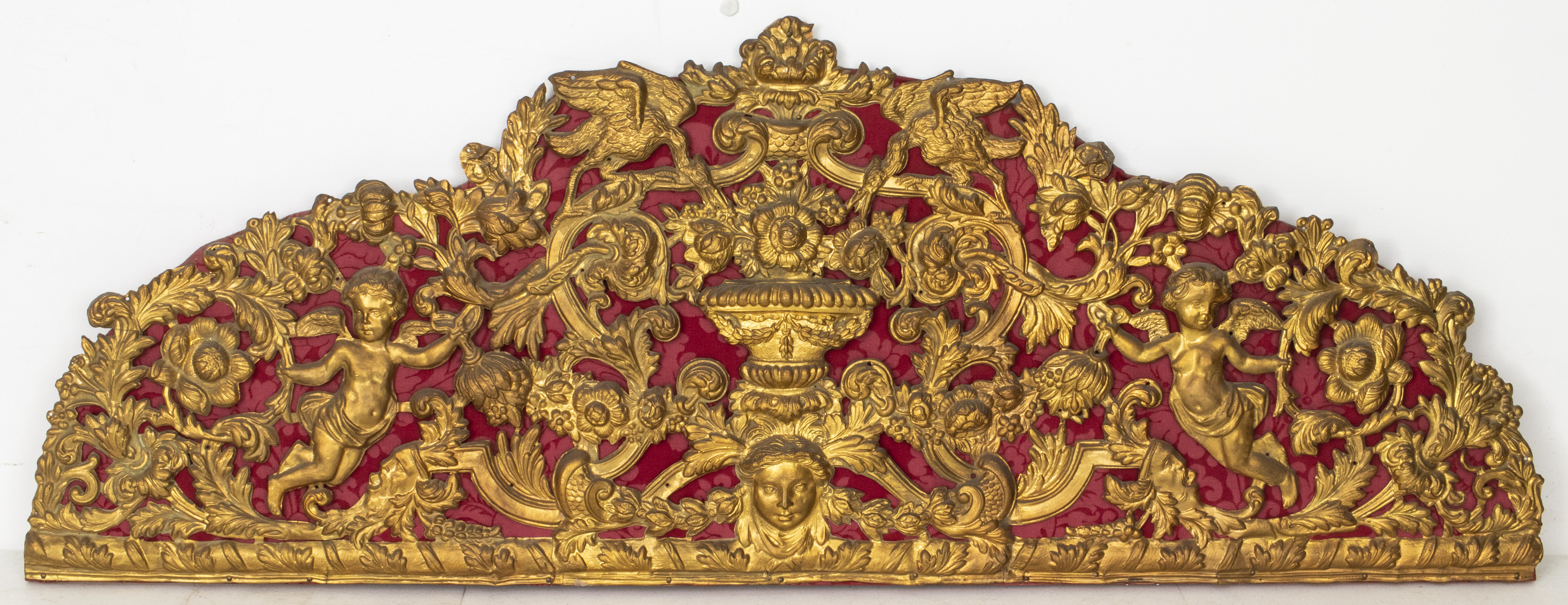 ROCOCO STYLE GILT METAL WALL PEDIMENT 3c49ac