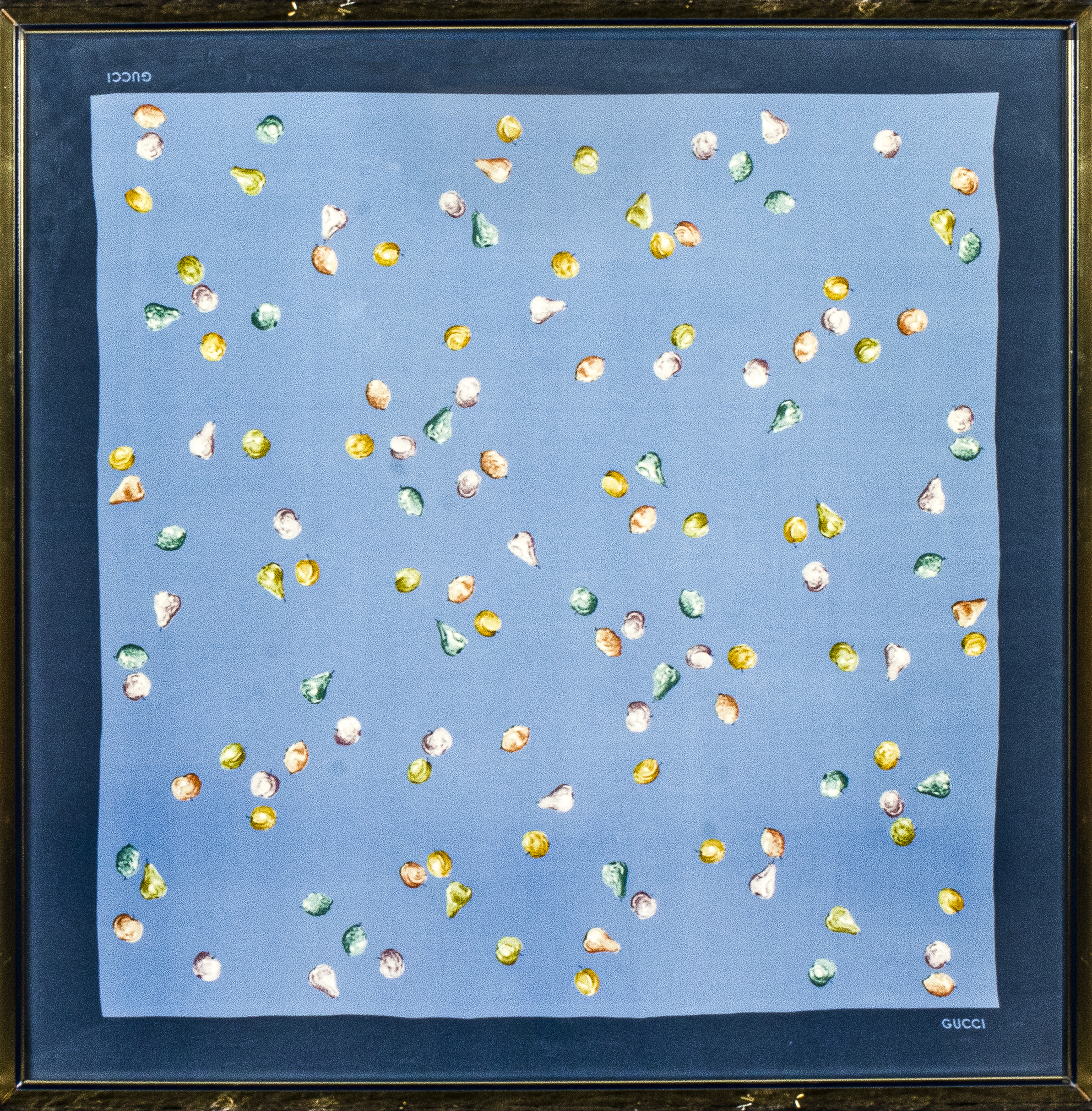 GUCCI "LEMON APPLE PEAR" SILK SCARF