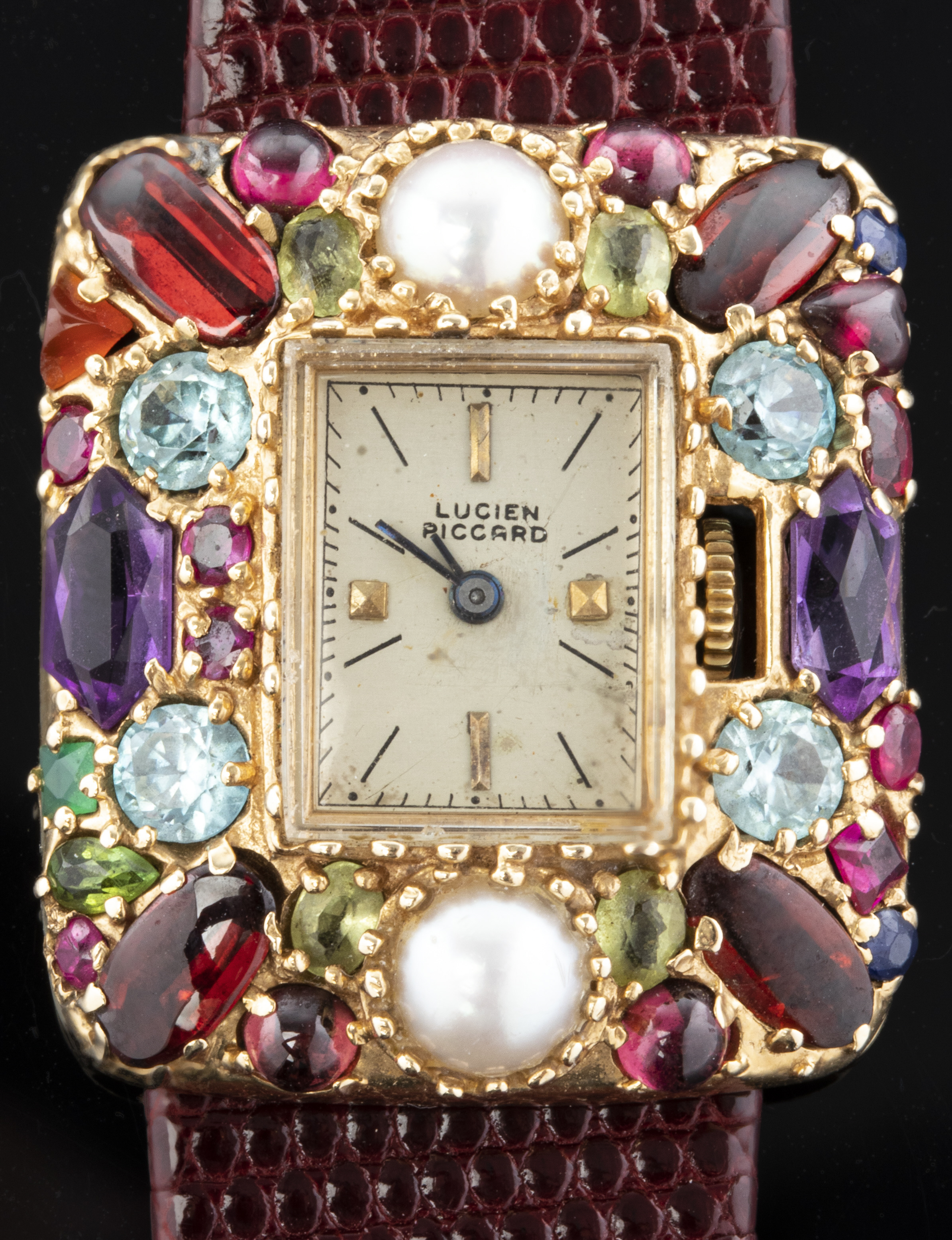 LUCIEN PICCARD 14K GEMSTONE & PEARL