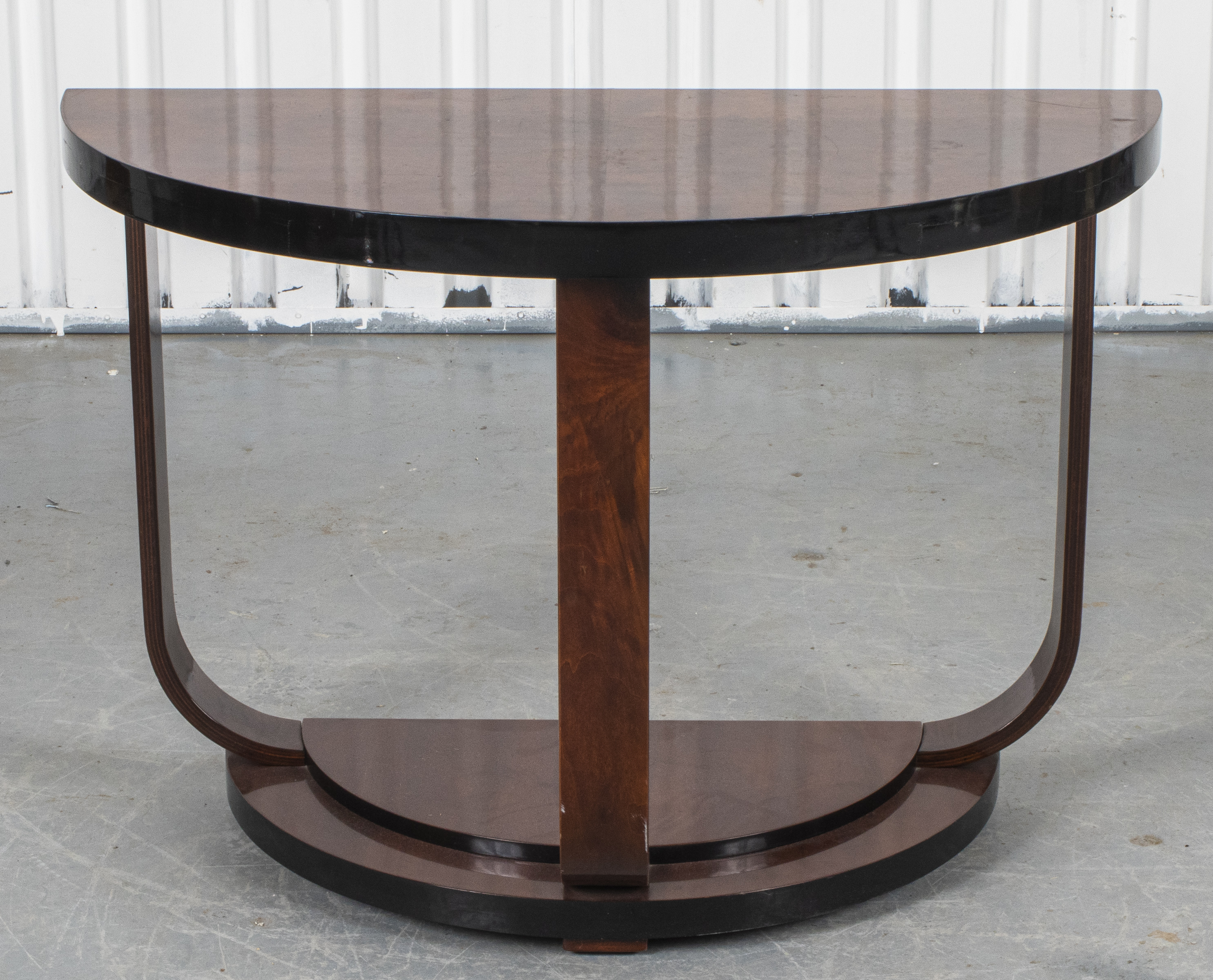 ART DECO BURLWOOD CONSOLE TABLE