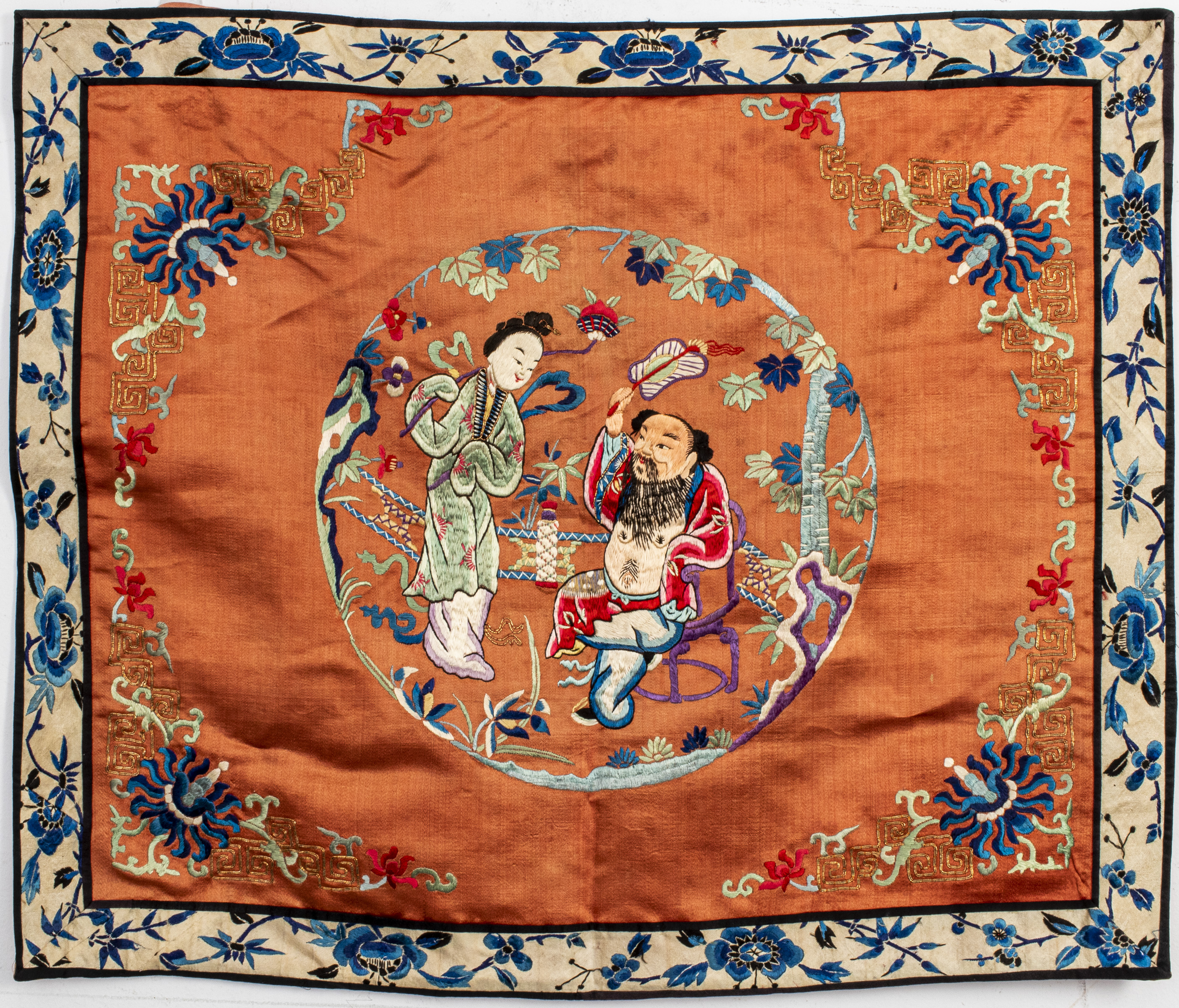 CHINESE EMBROIDERED SILK TEXTILE