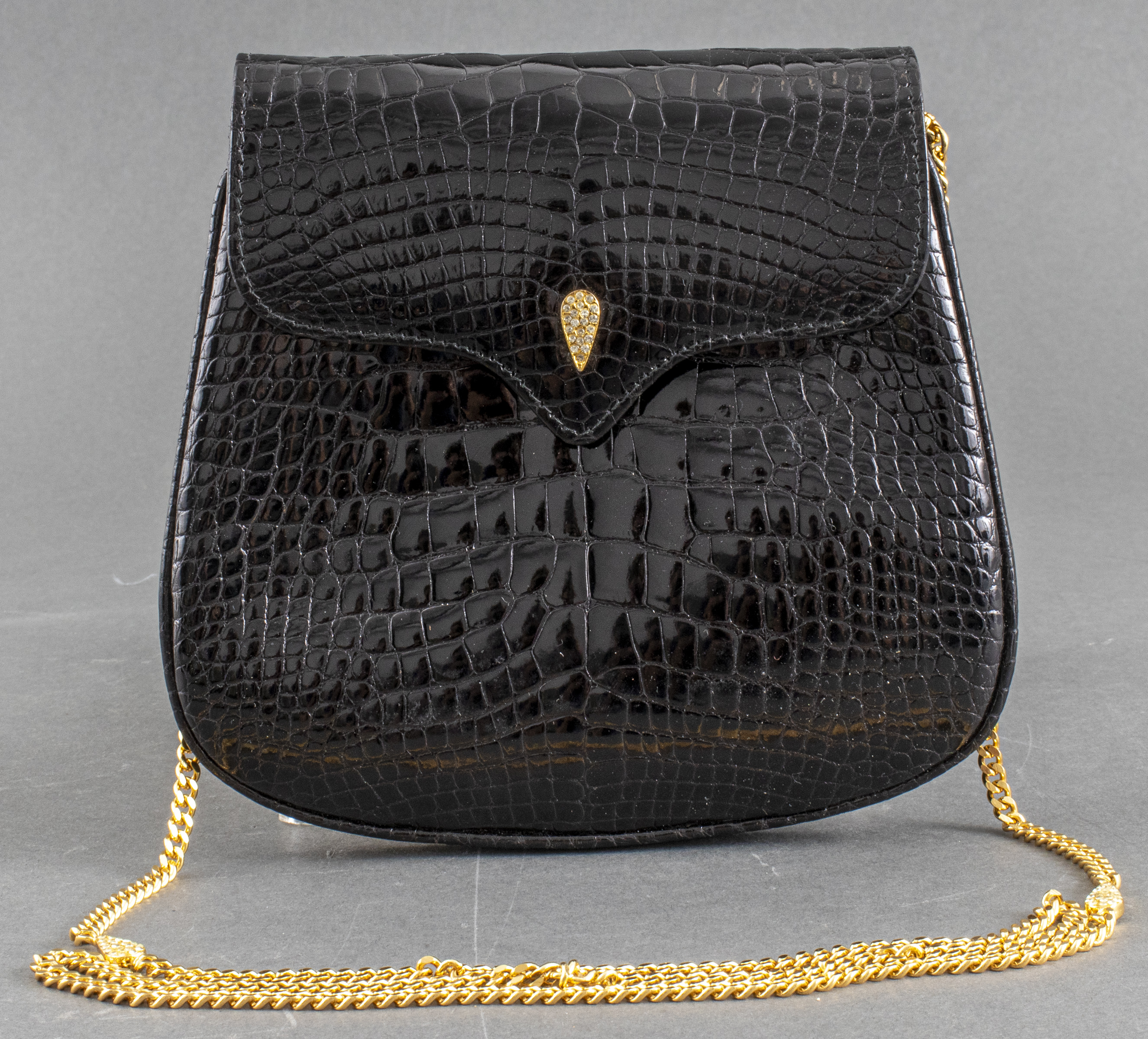 ITALIAN LANA MARKS BLACK CROCODILE 3c4c2a