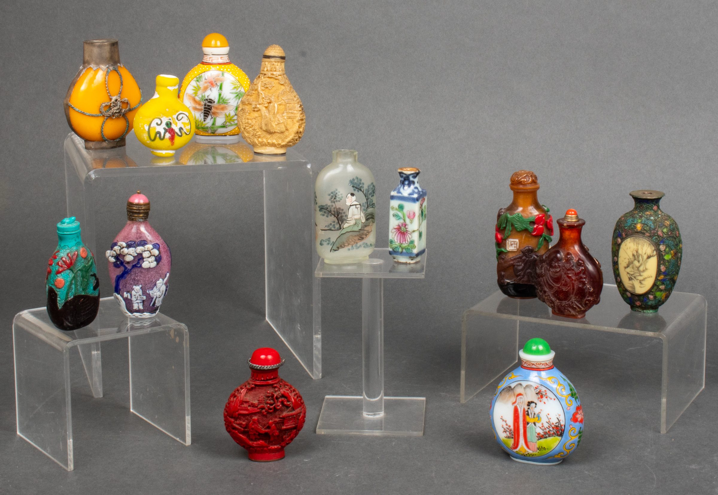 COLLECTION OF ASIAN SNUFF BOTTLES,