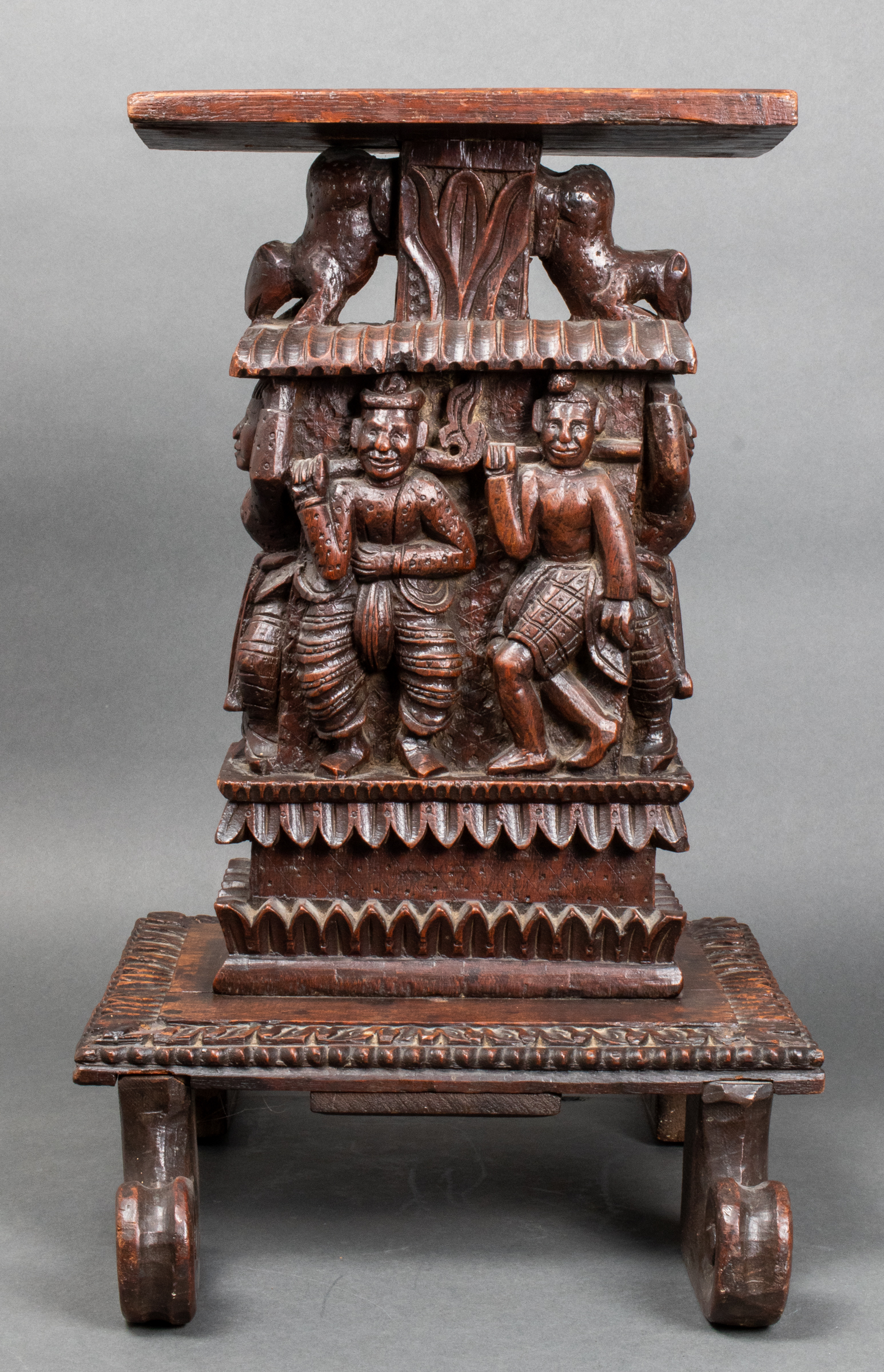 SOUTHEAST ASIAN CARVED WOOD STAND