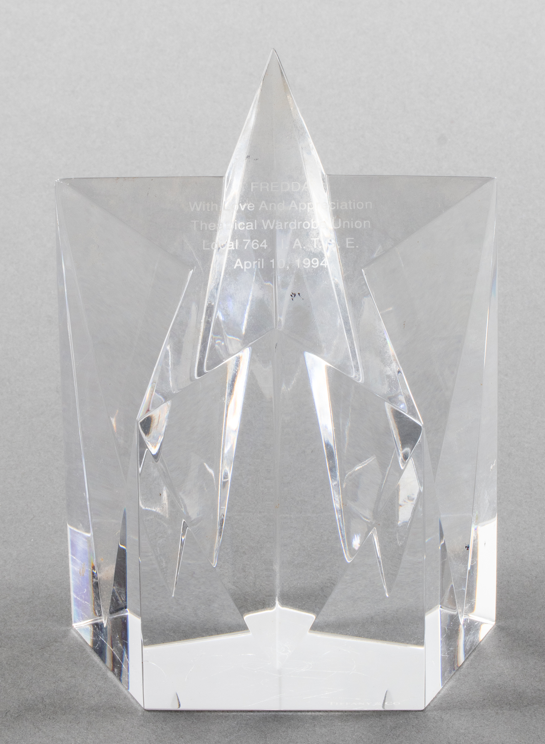 TIFFANY CO CRYSTAL STAR AWARD 3c4d40