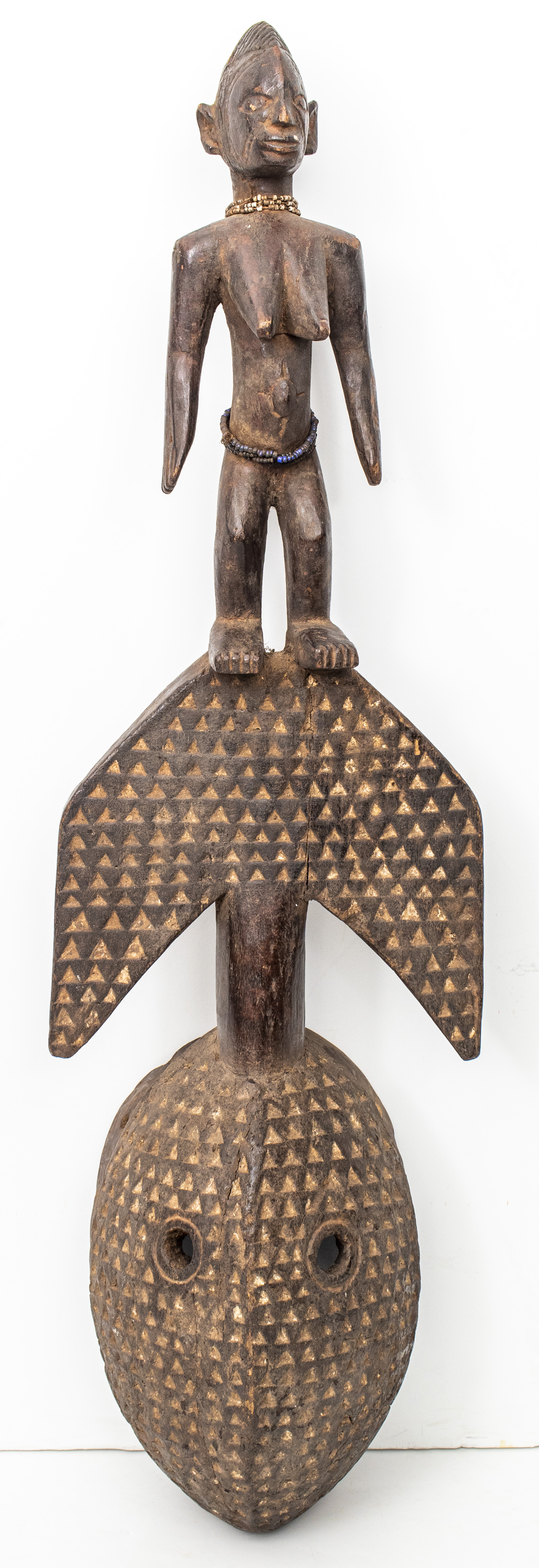 AFRICAN MOSSI WOOD KARANGA MASK,