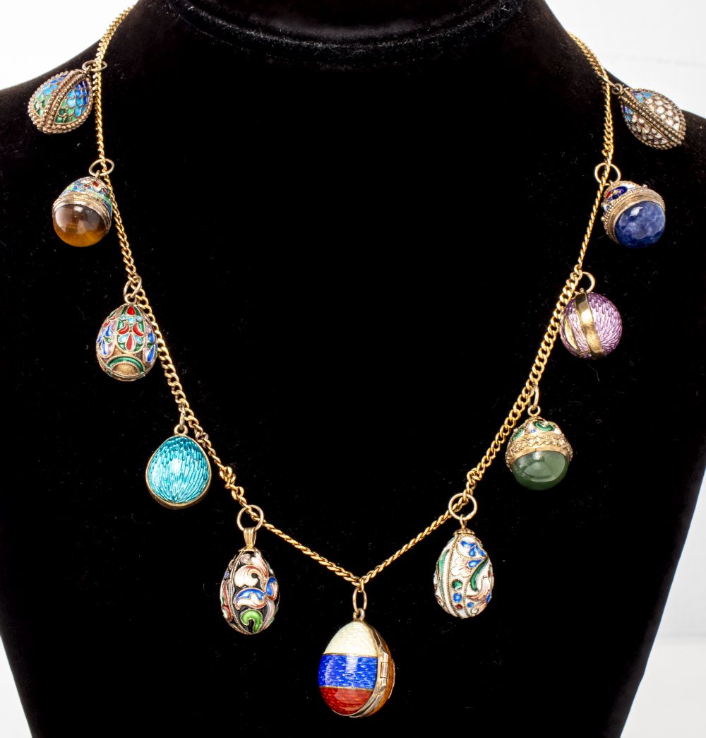 RUSSIAN FABERGE STYLE EGG CHARM