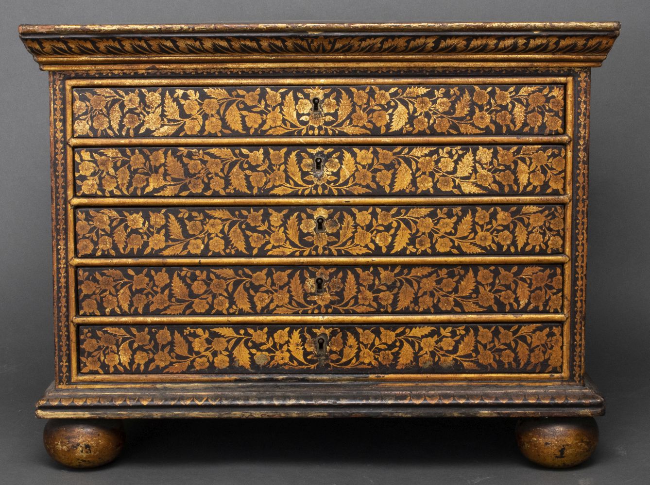 BAROQUE STYLE EBONIZED CHEST OF 3c4e00