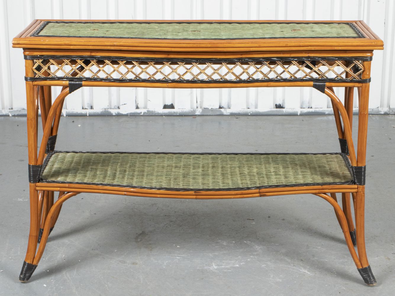 GRANGE BAMBOO RATTAN CONSOLE 3c4e51