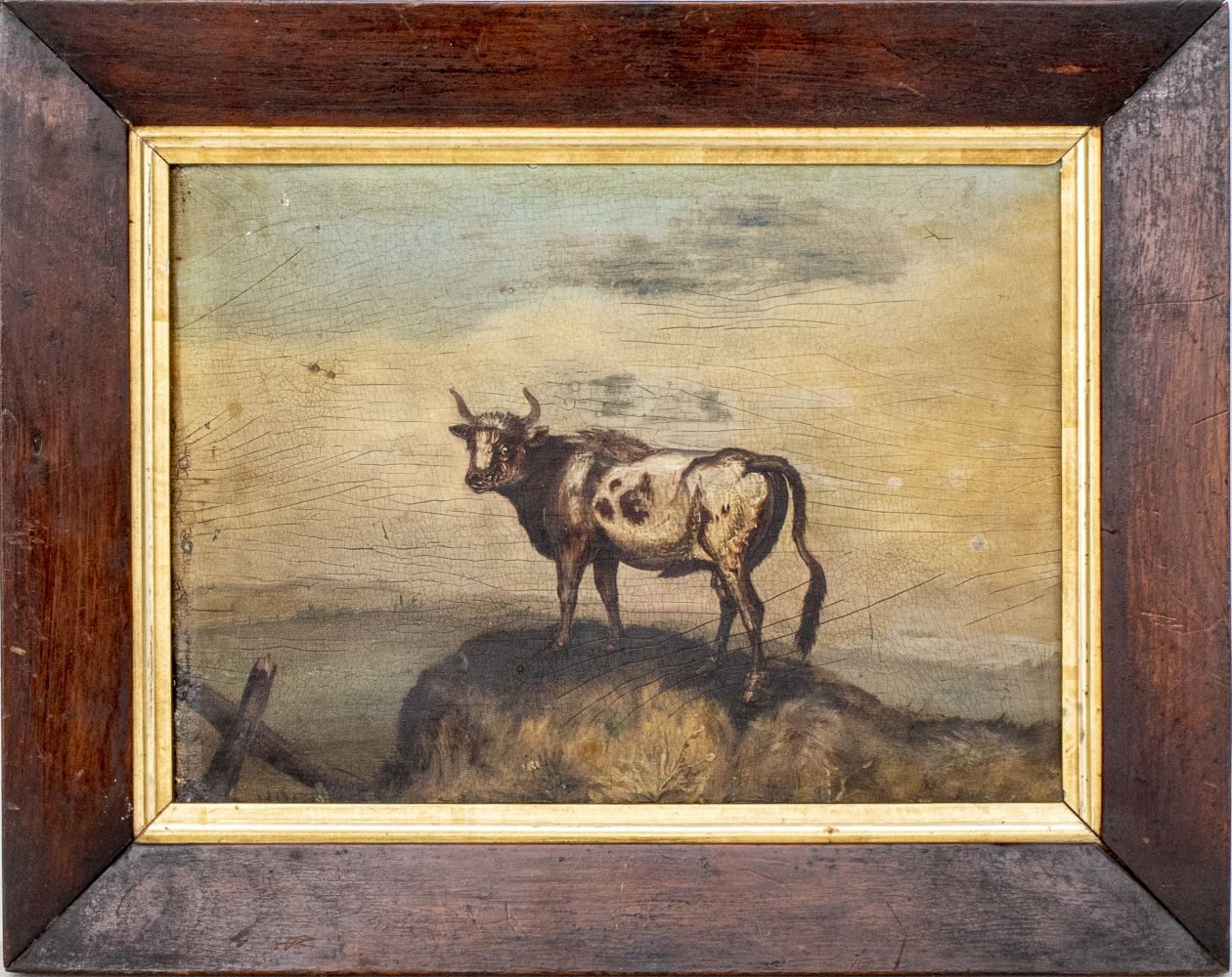 "BULL ON THE MOUNTAIN" ANTIQUE