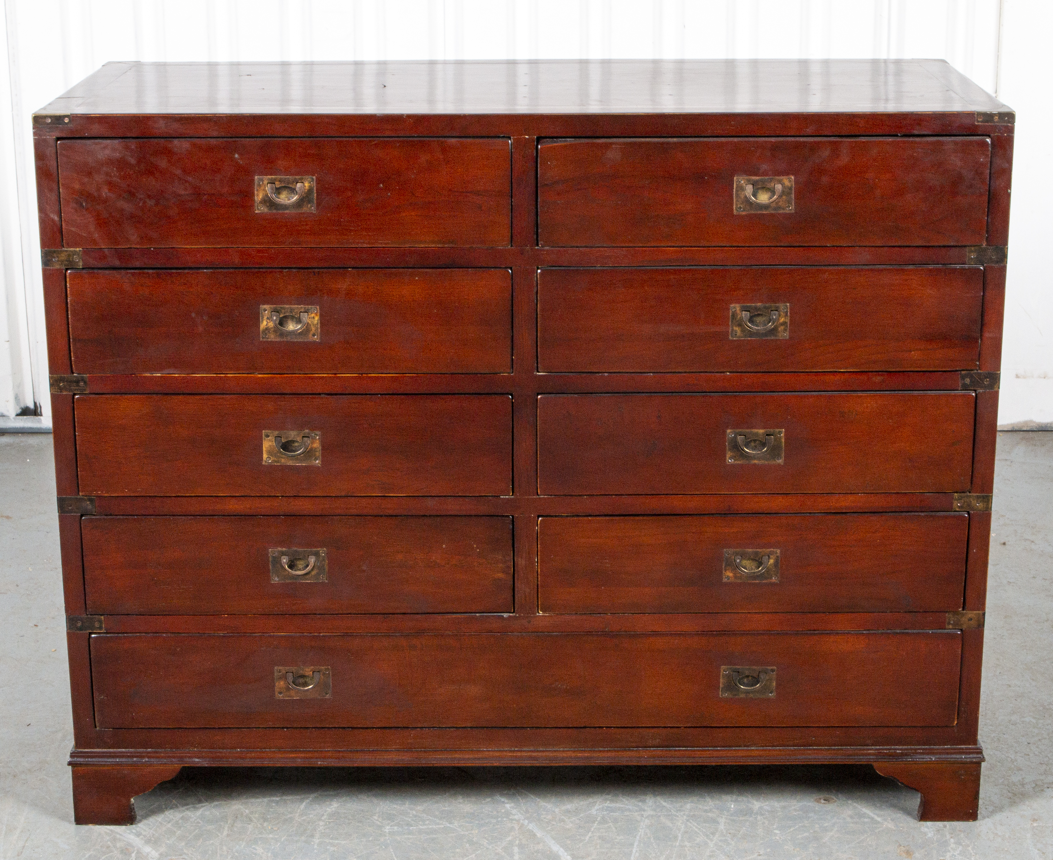 ENGLISH CAMPAIGN STYLE OAK CHEST 3c4ee0