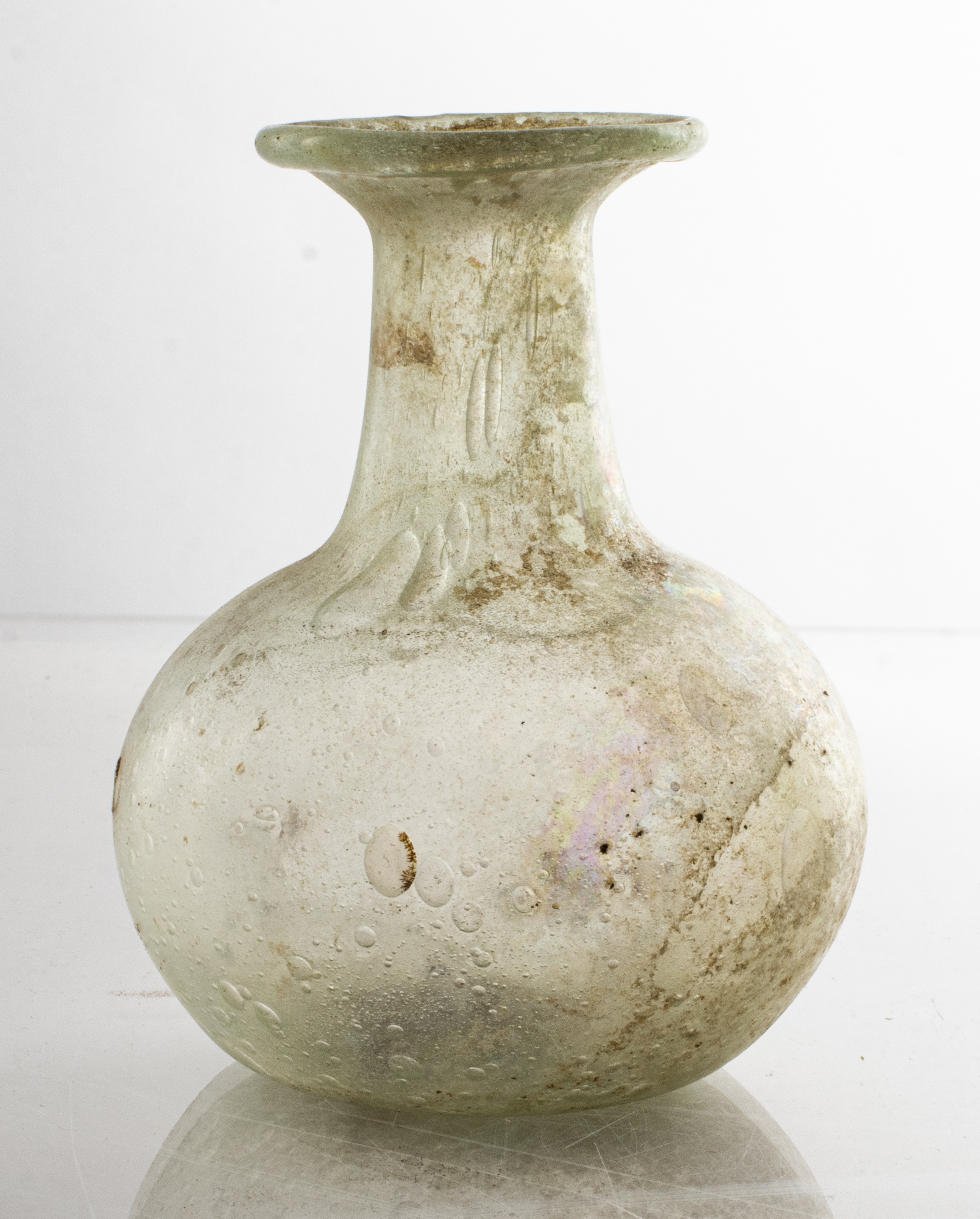 ANCIENT ROMAN GLASS UNGUENTARIUM