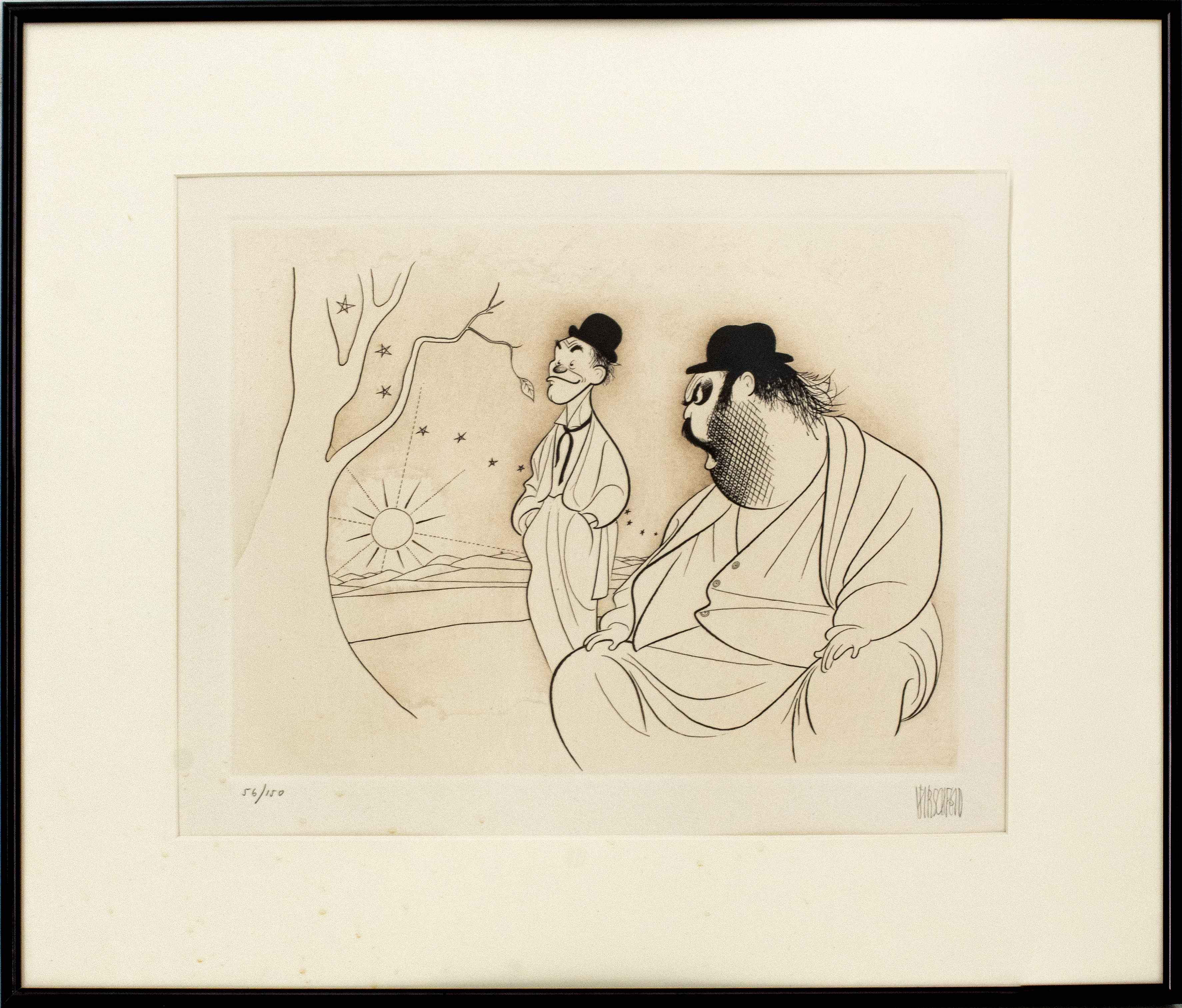 AL HIRSCHFELD WAITING FOR GODOT ETCHING