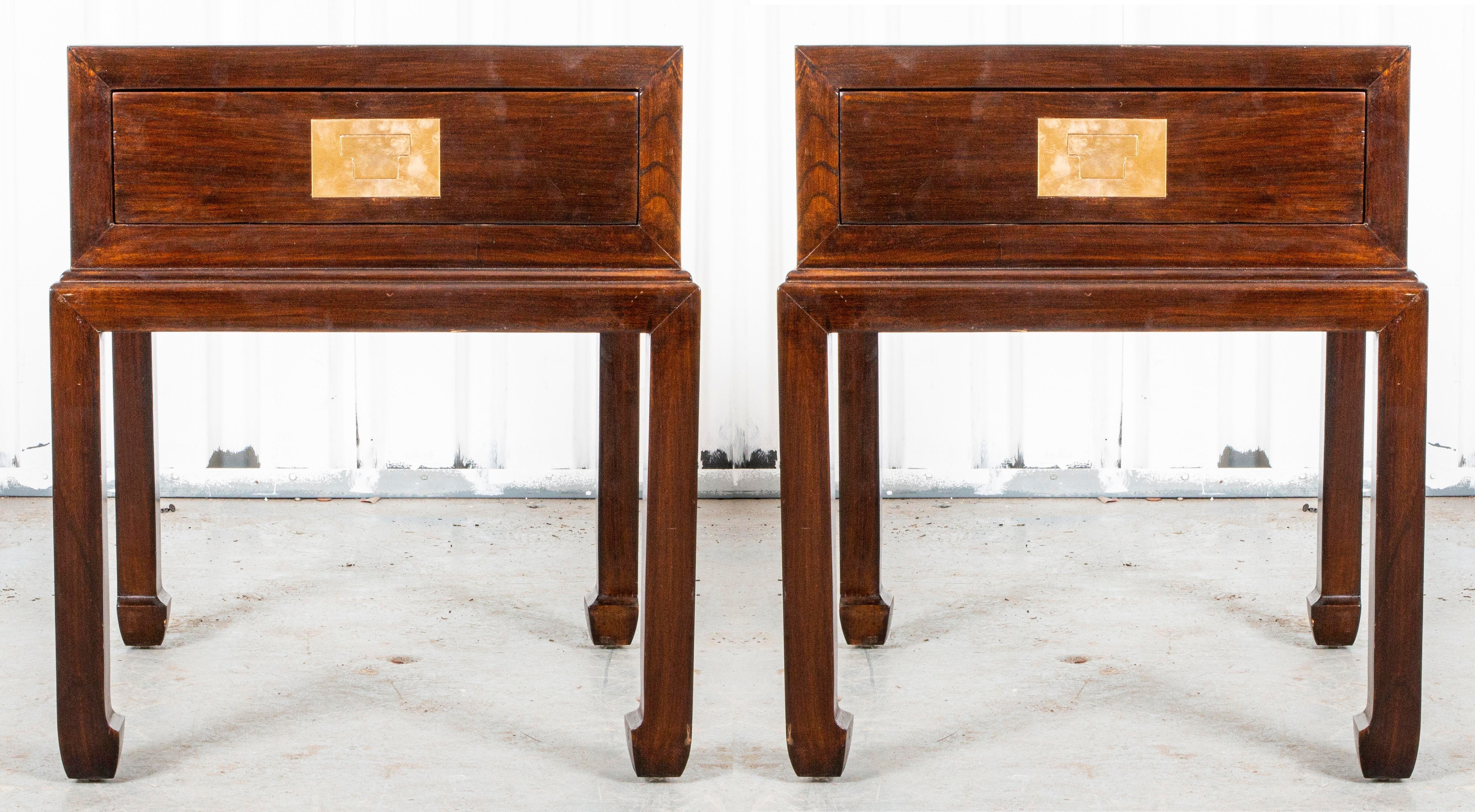 CHINESE CARVED HARDWOOD SIDE TABLES,