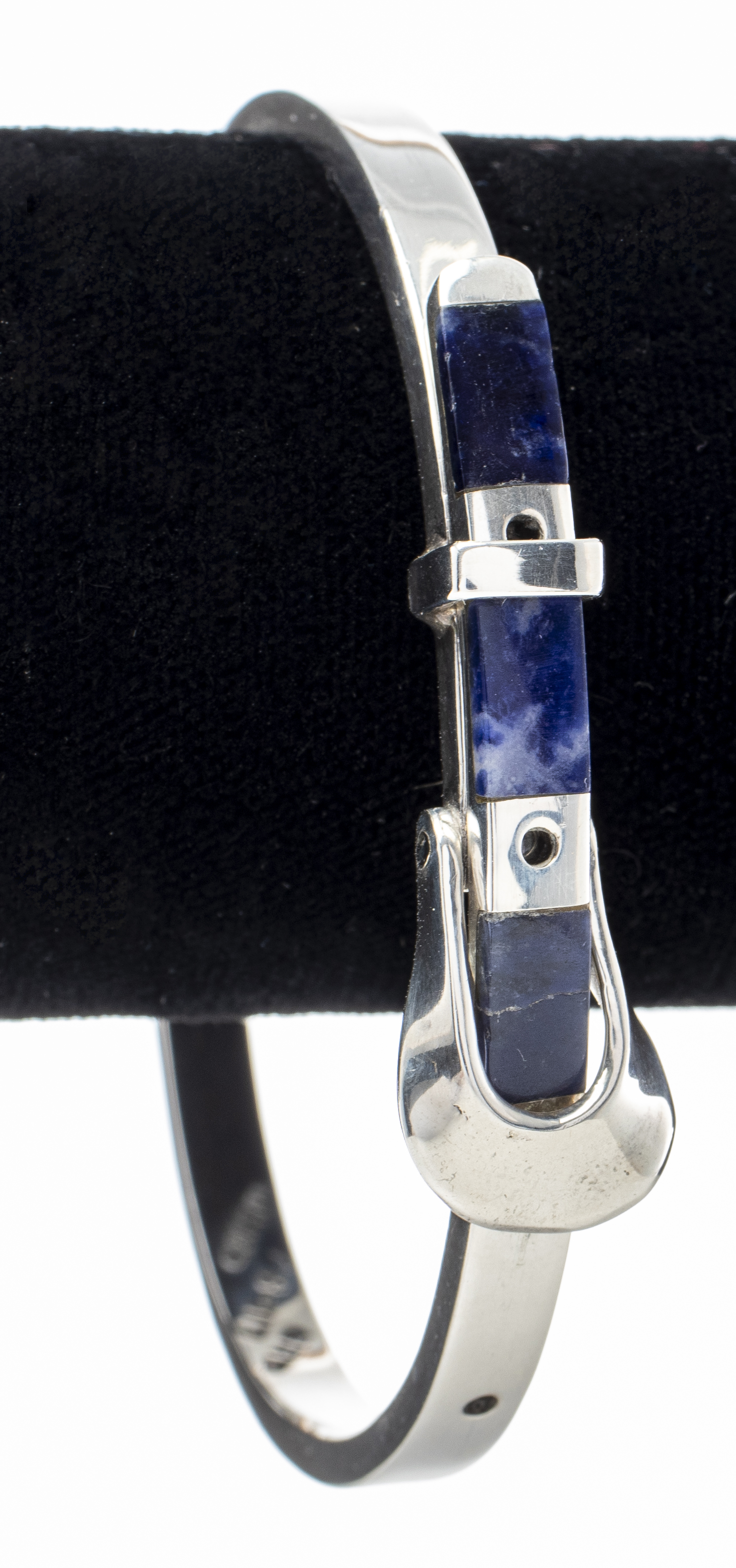 SILVER SODALITE INLAY BUCKLE 3c4f5e