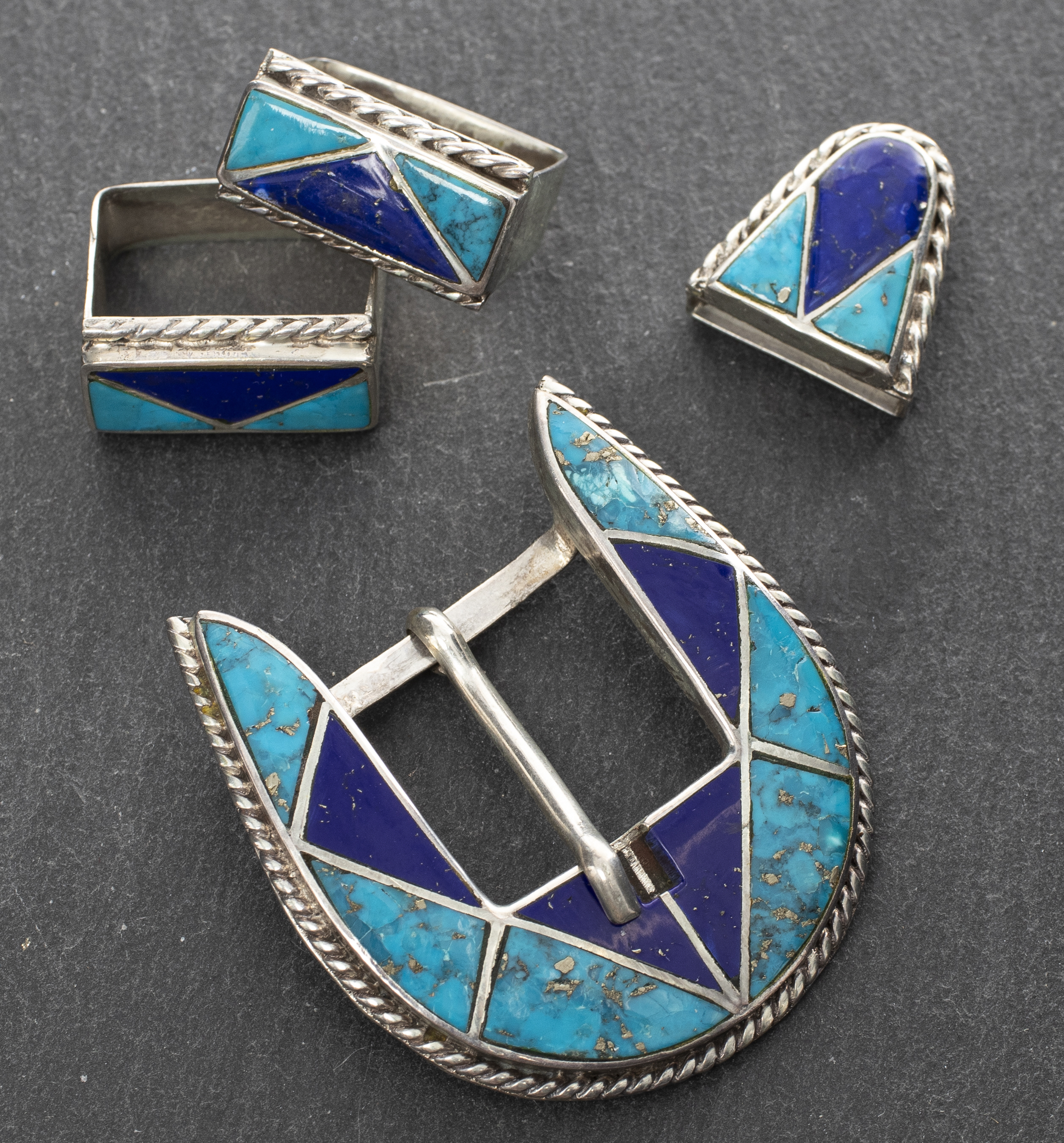 NAVAJO SILVER TURQUOISE LAPIS 3c4f6d