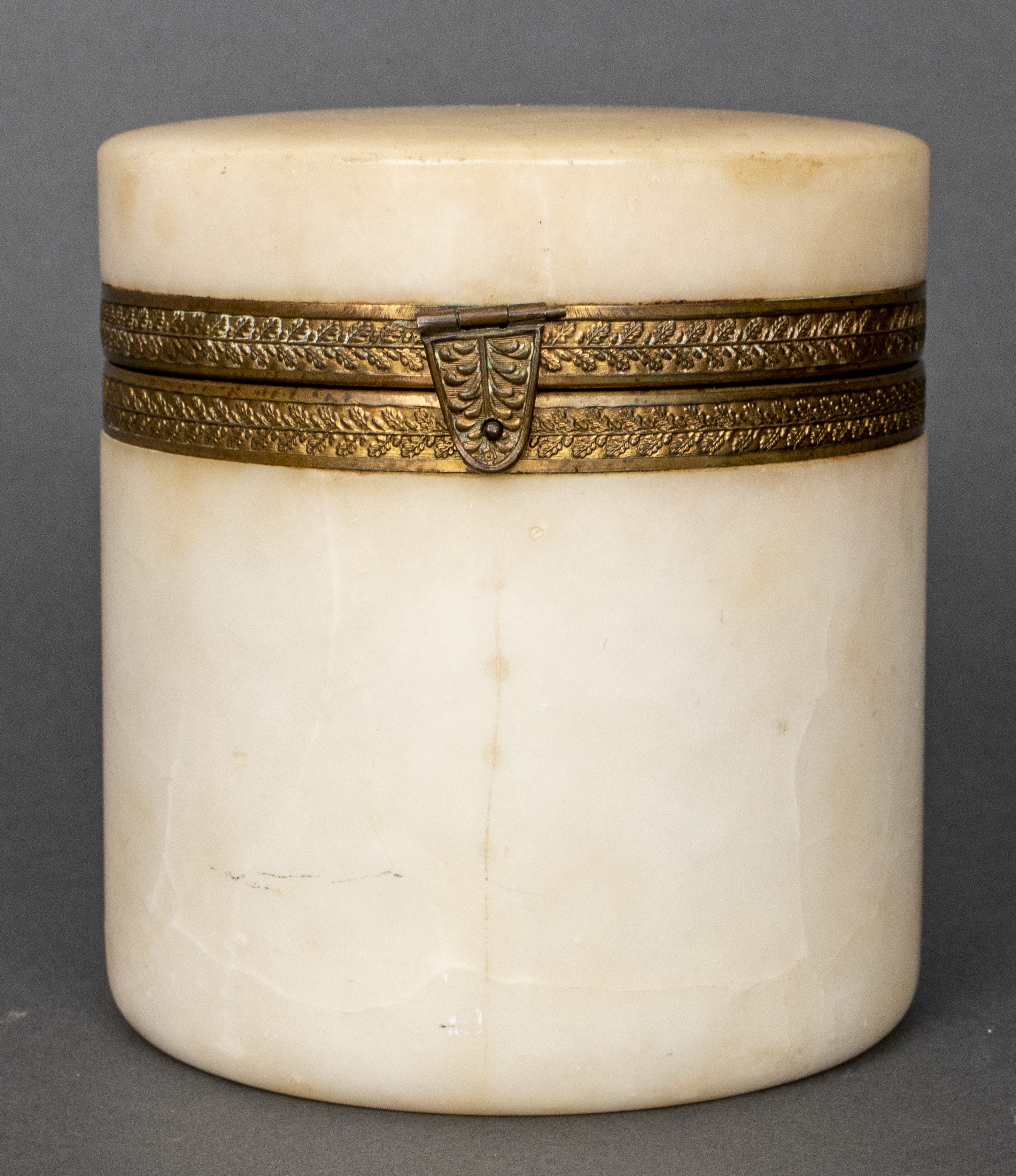 ITALIAN MARBLE JAR WITH LID MID