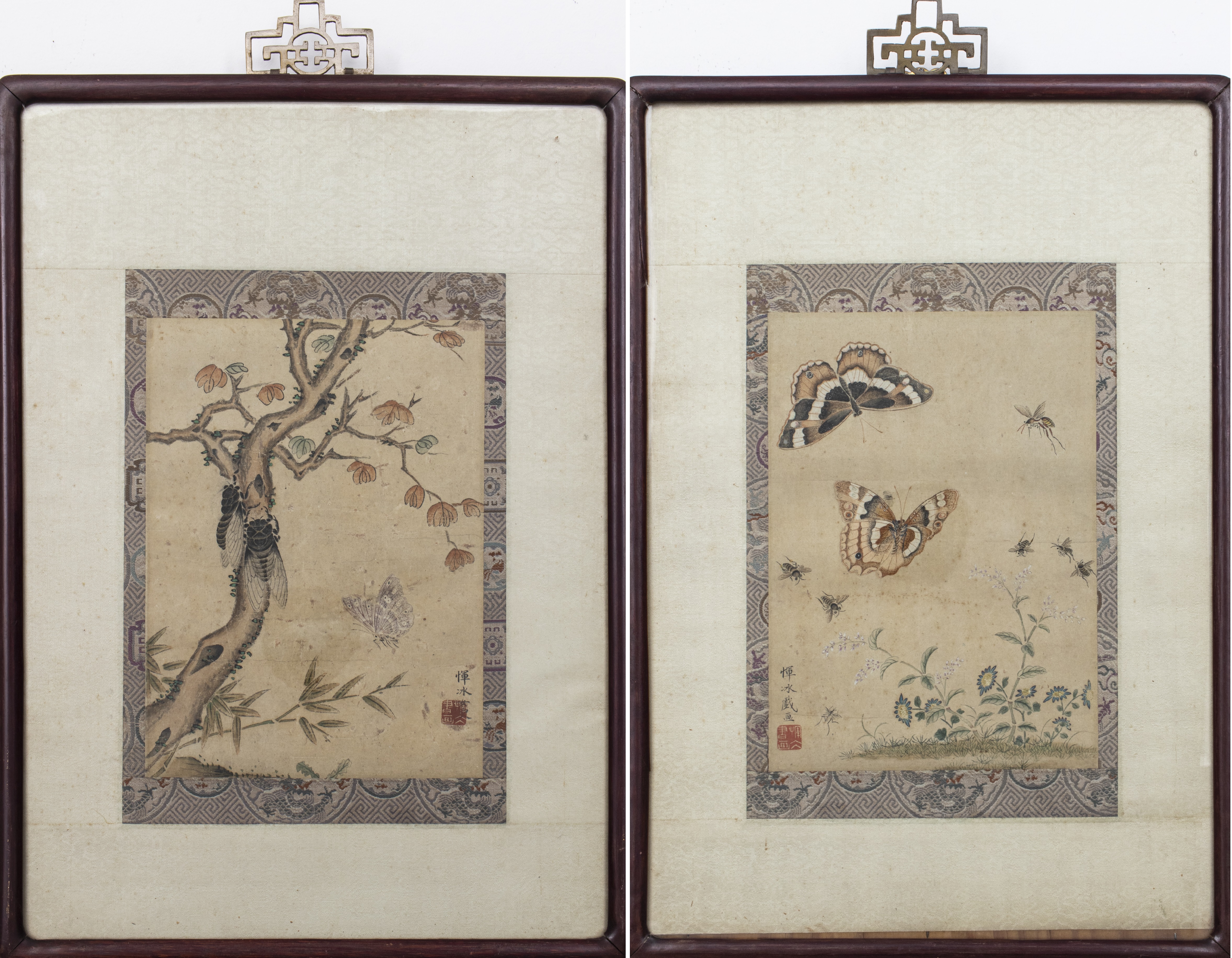 19TH CENTURY CHINESE INK AND COLOR ON