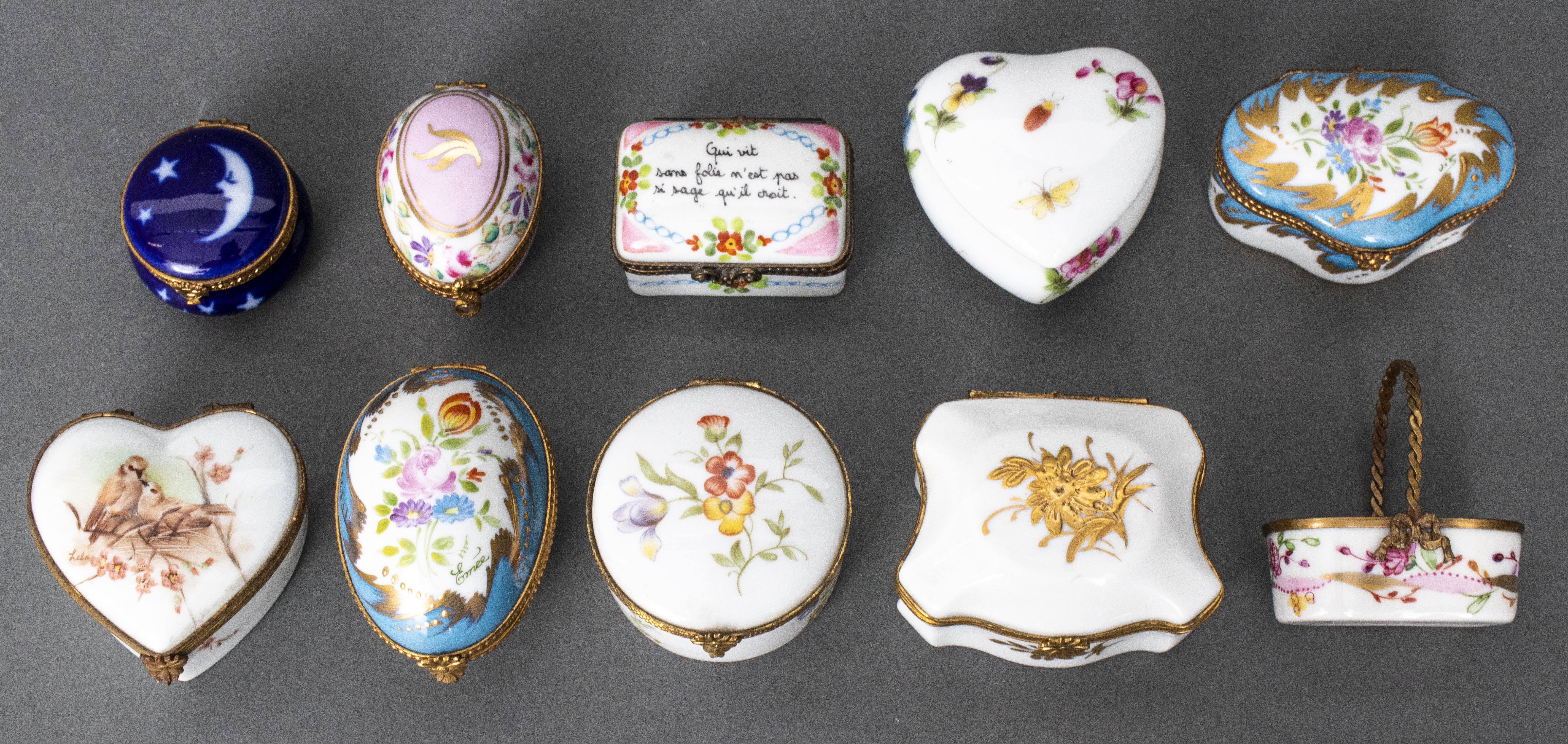 LIMOGES PORCELAIN TRINKET BOXES  3c4fcf