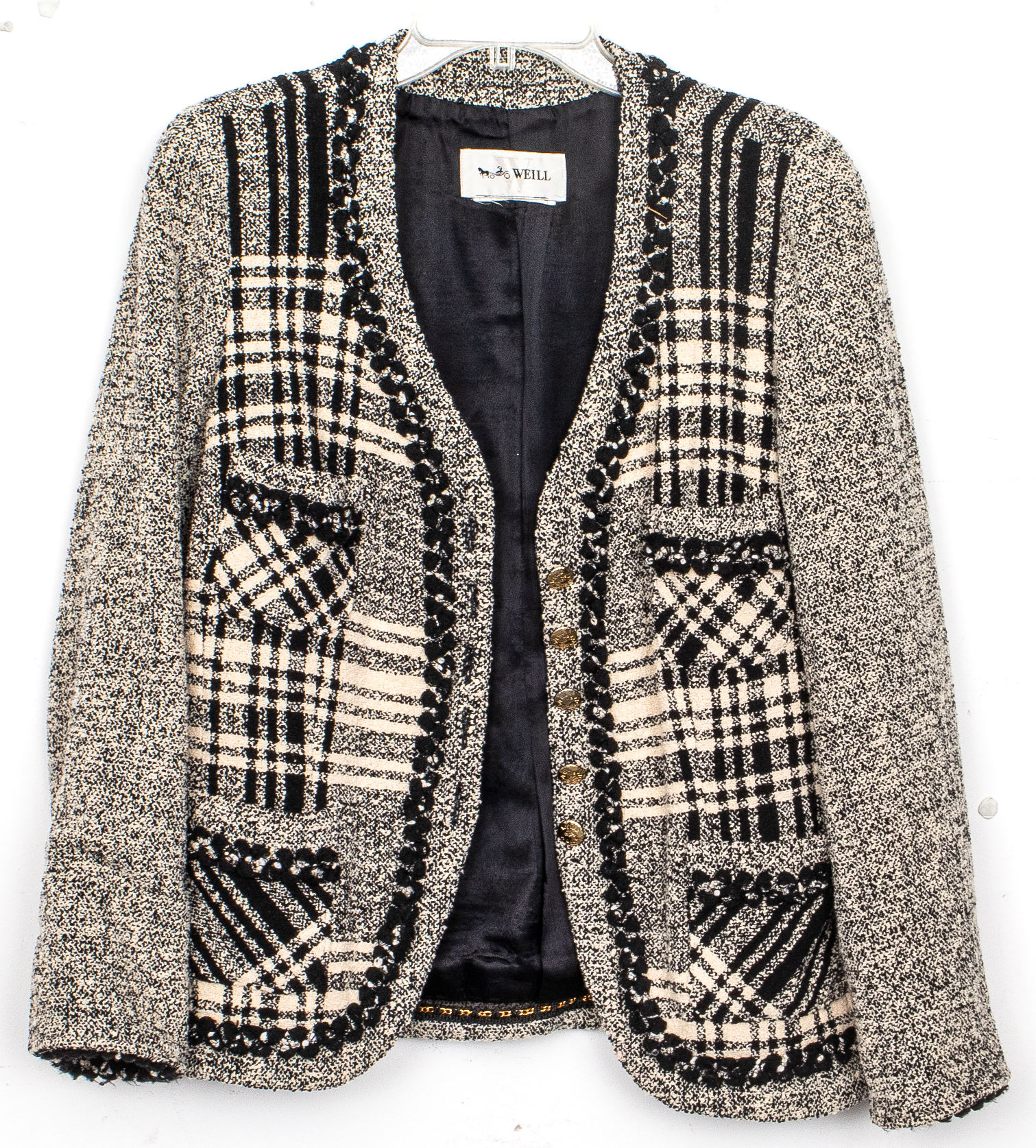 WEILL VINTAGE BLACK & WHITE WOOL