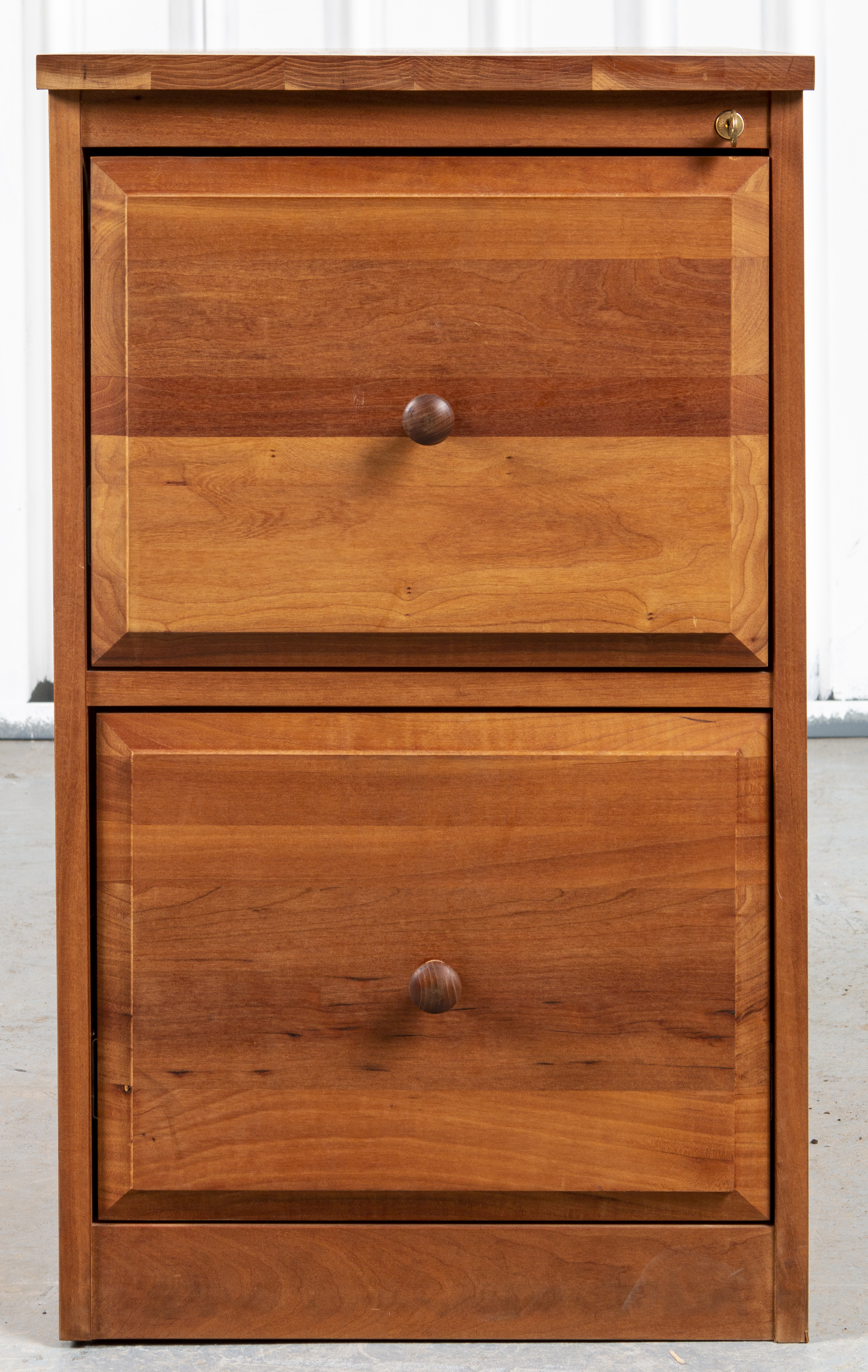 MODERN OAK TWO DRAWER FILE CABINET Modern