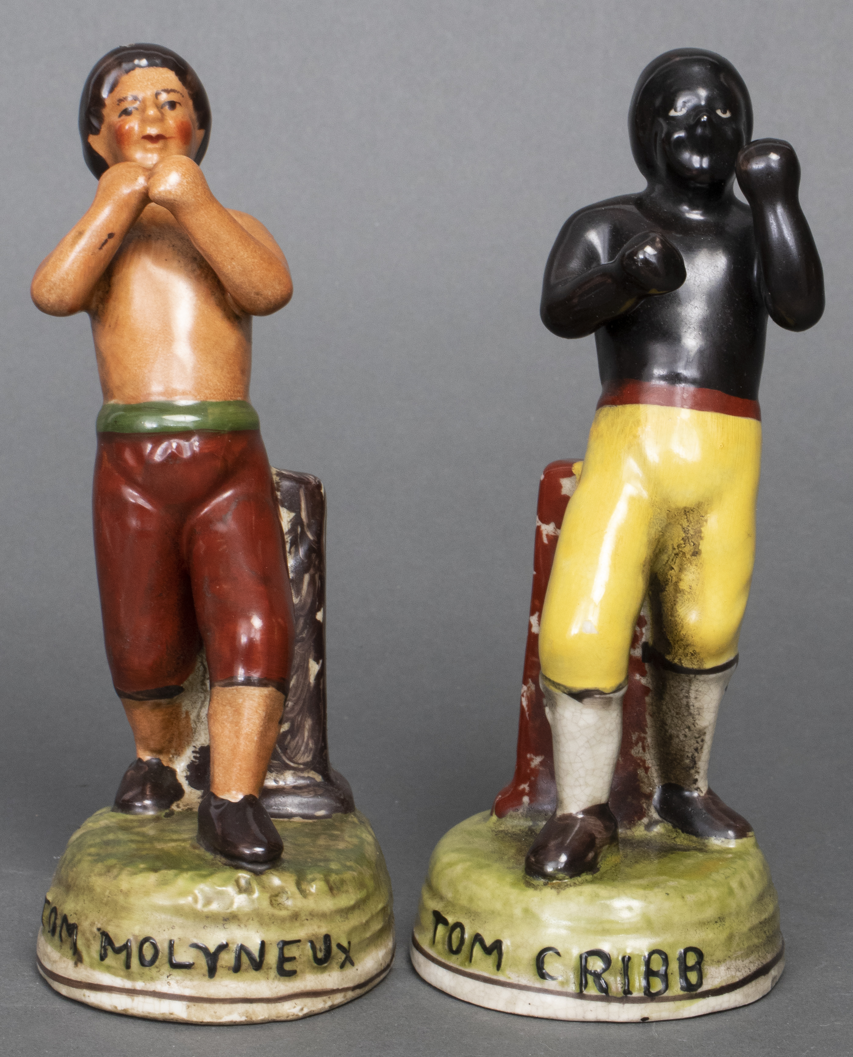 TOM MOLINEAUX VS TOM CRIBB BOXING FIGURINES