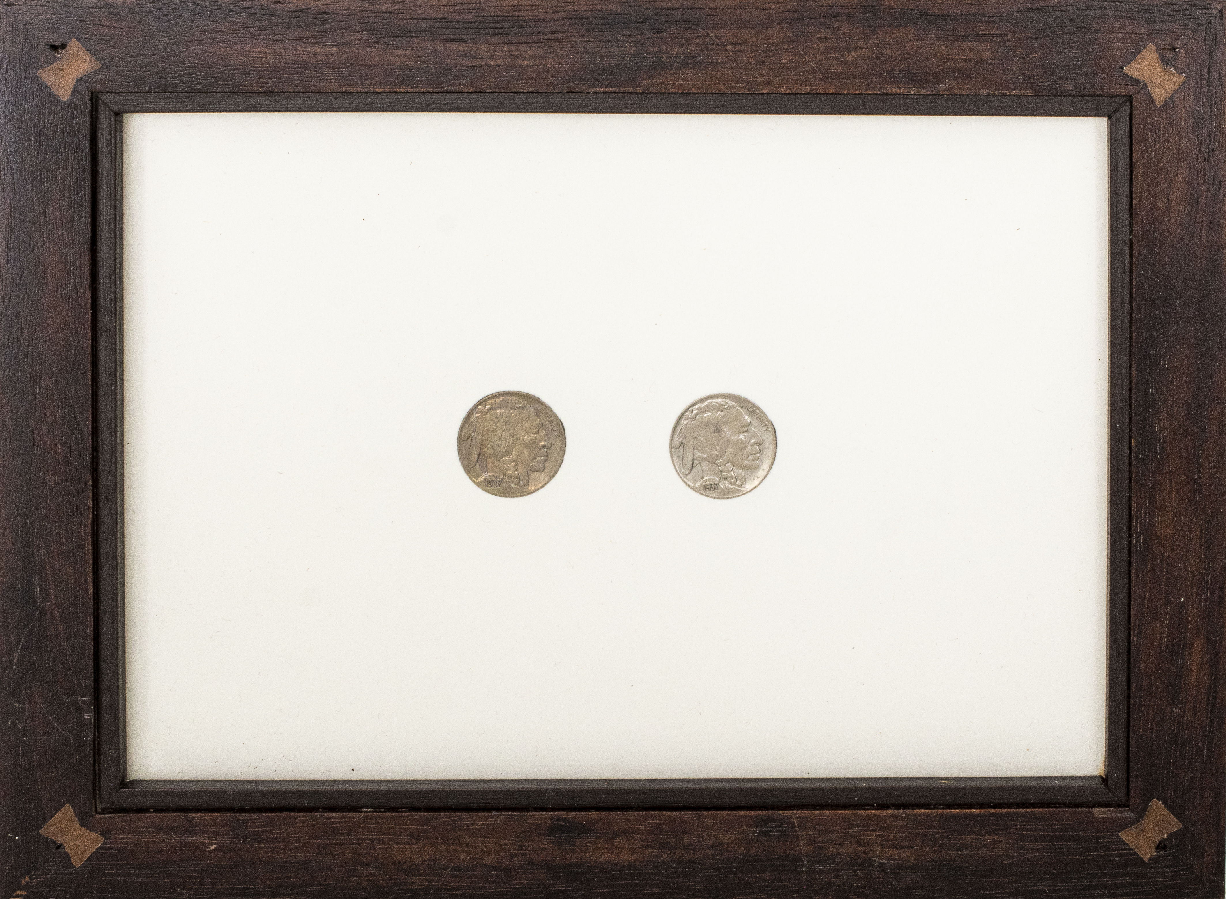 FRAMED 1937 DENVER BUFFALO NICKELS