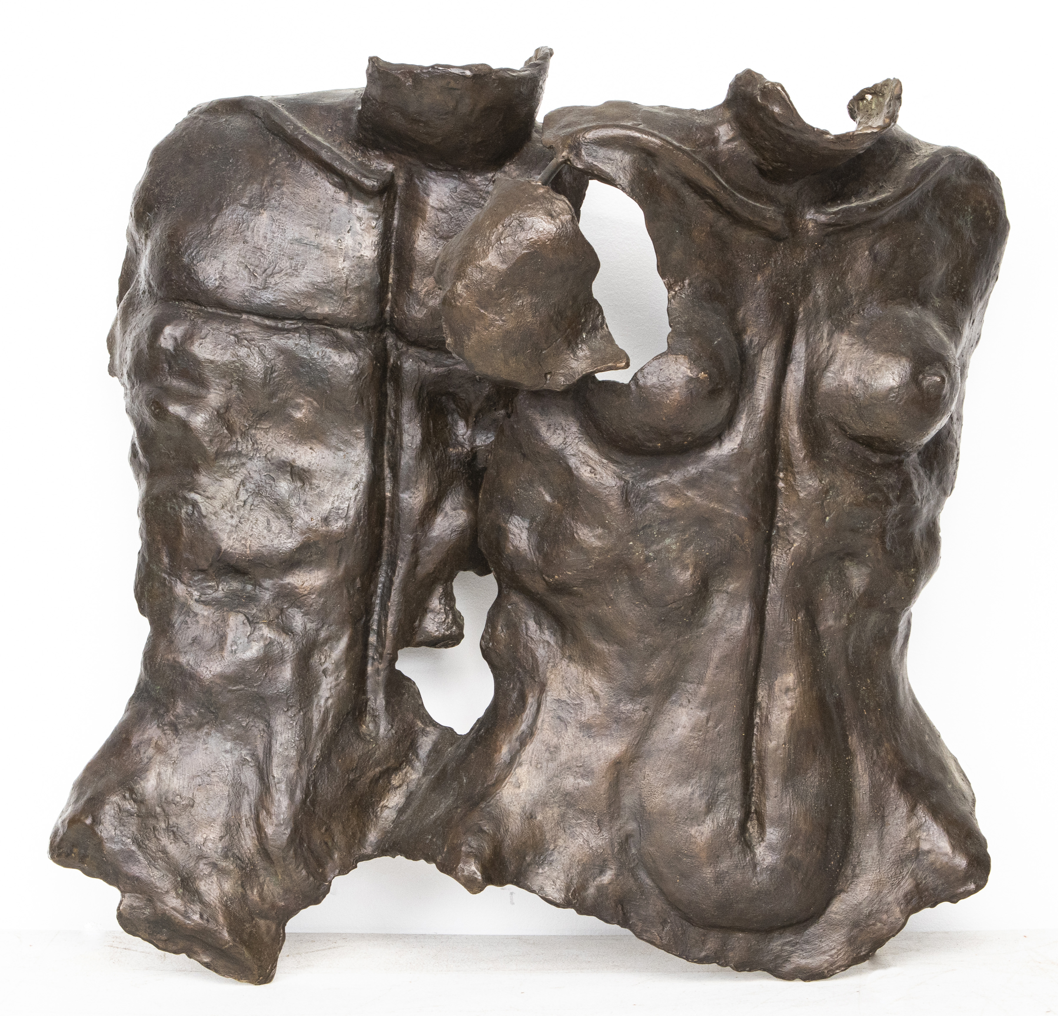 PATINATED BRONZE TORSO SCULPTURE