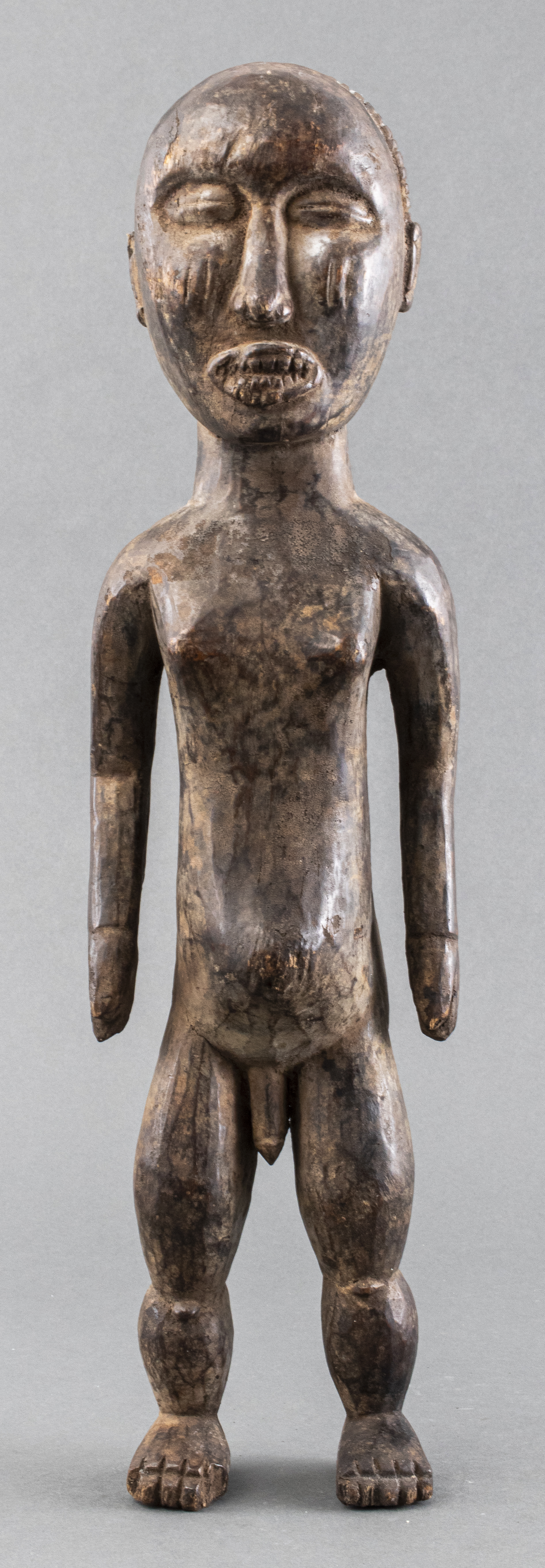 AFRICAN CHOKWE WOOD FIGURE, DEM.