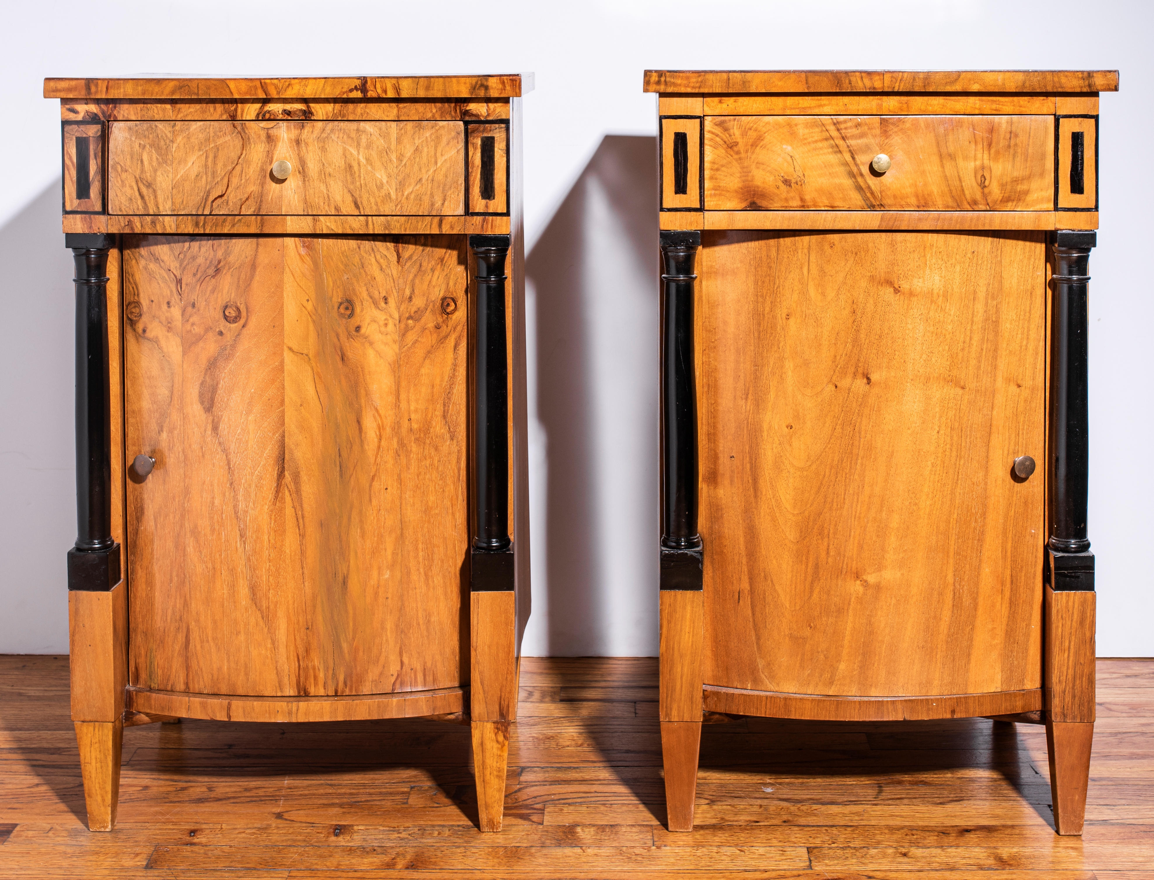 GERMAN BIEDERMEIER WALNUT NIGHTSTANDS  3c5144