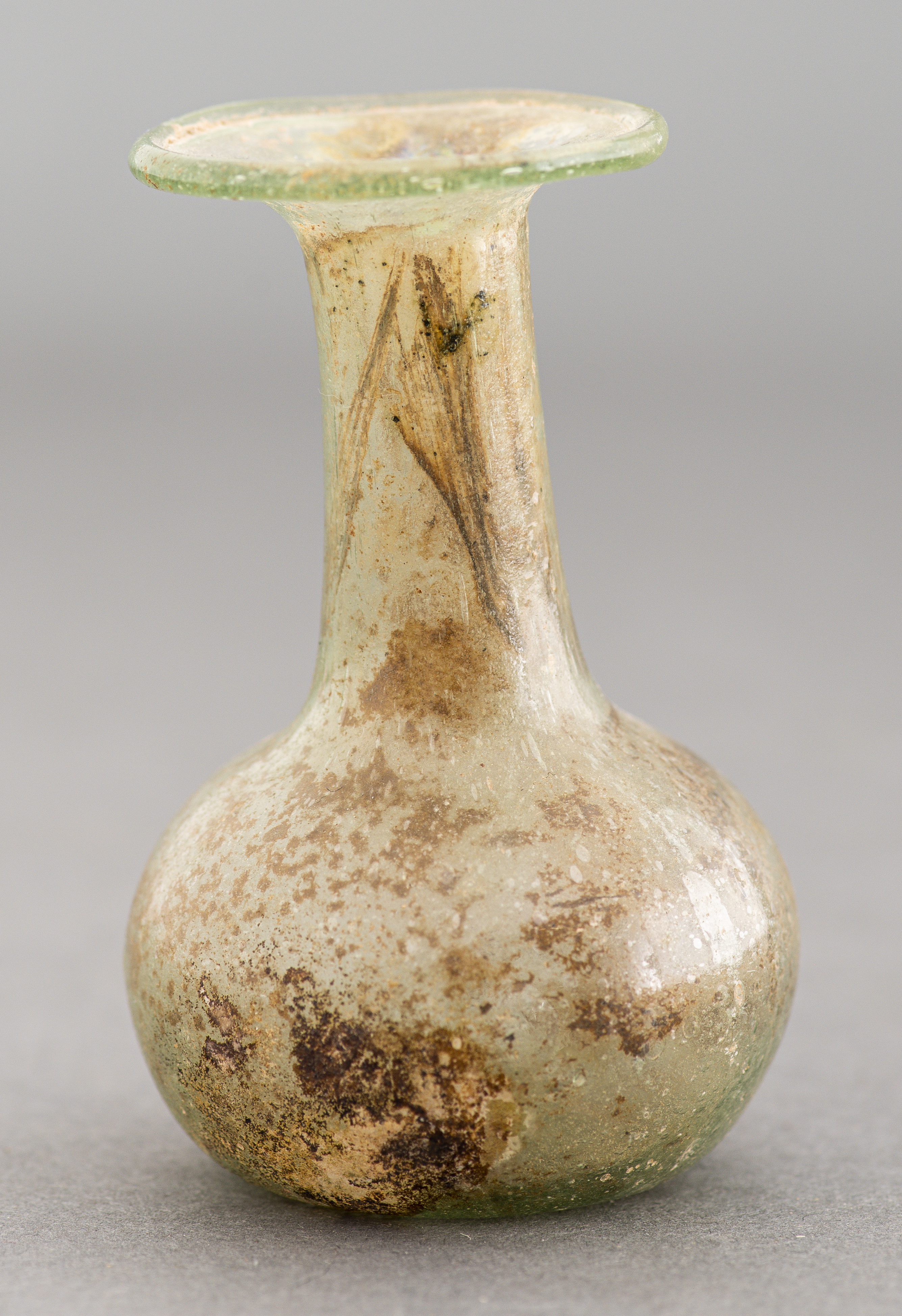 ANCIENT ROMAN GLASS UNGUENTARIUM 3c5151