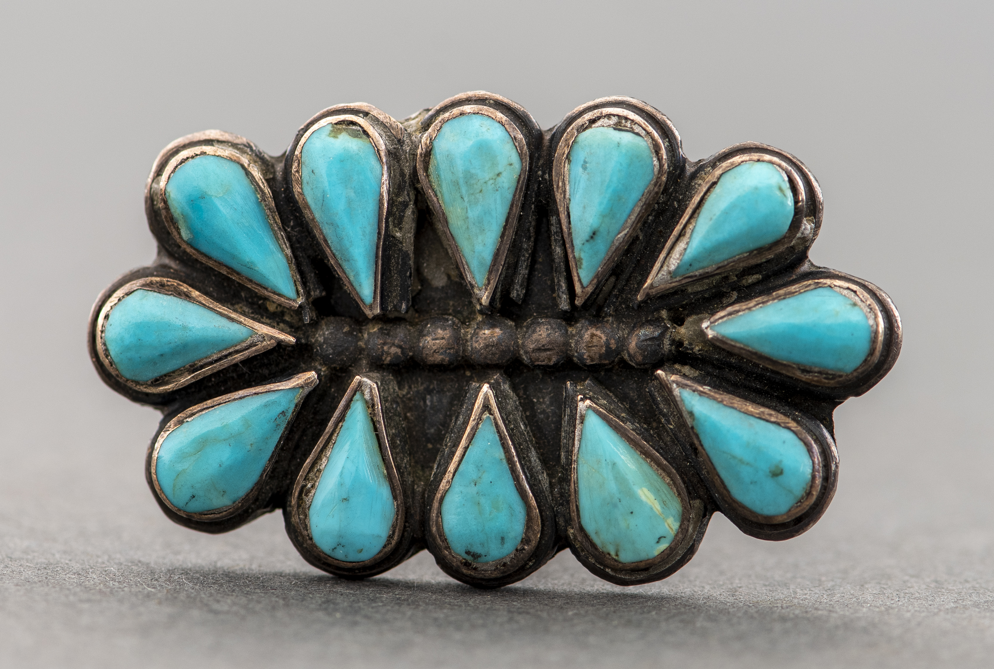 ZUNI NATIVE AMERICAN SILVER TURQUOISE 3c519d