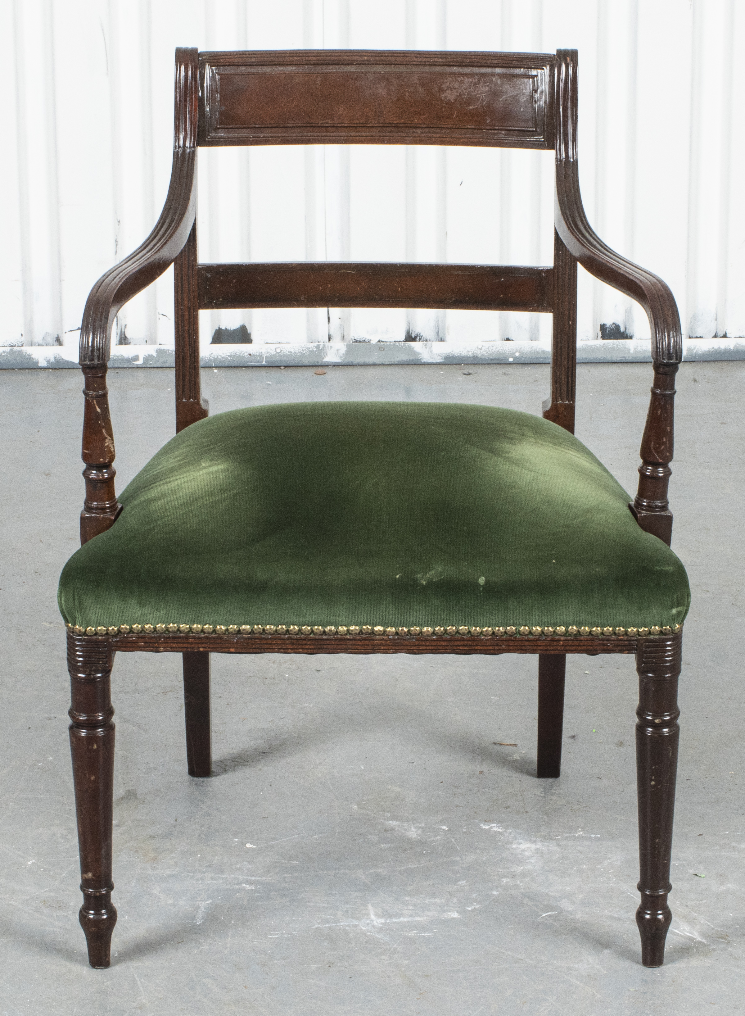 REGENCY STYLE MAHOGANY ARMCHAIR