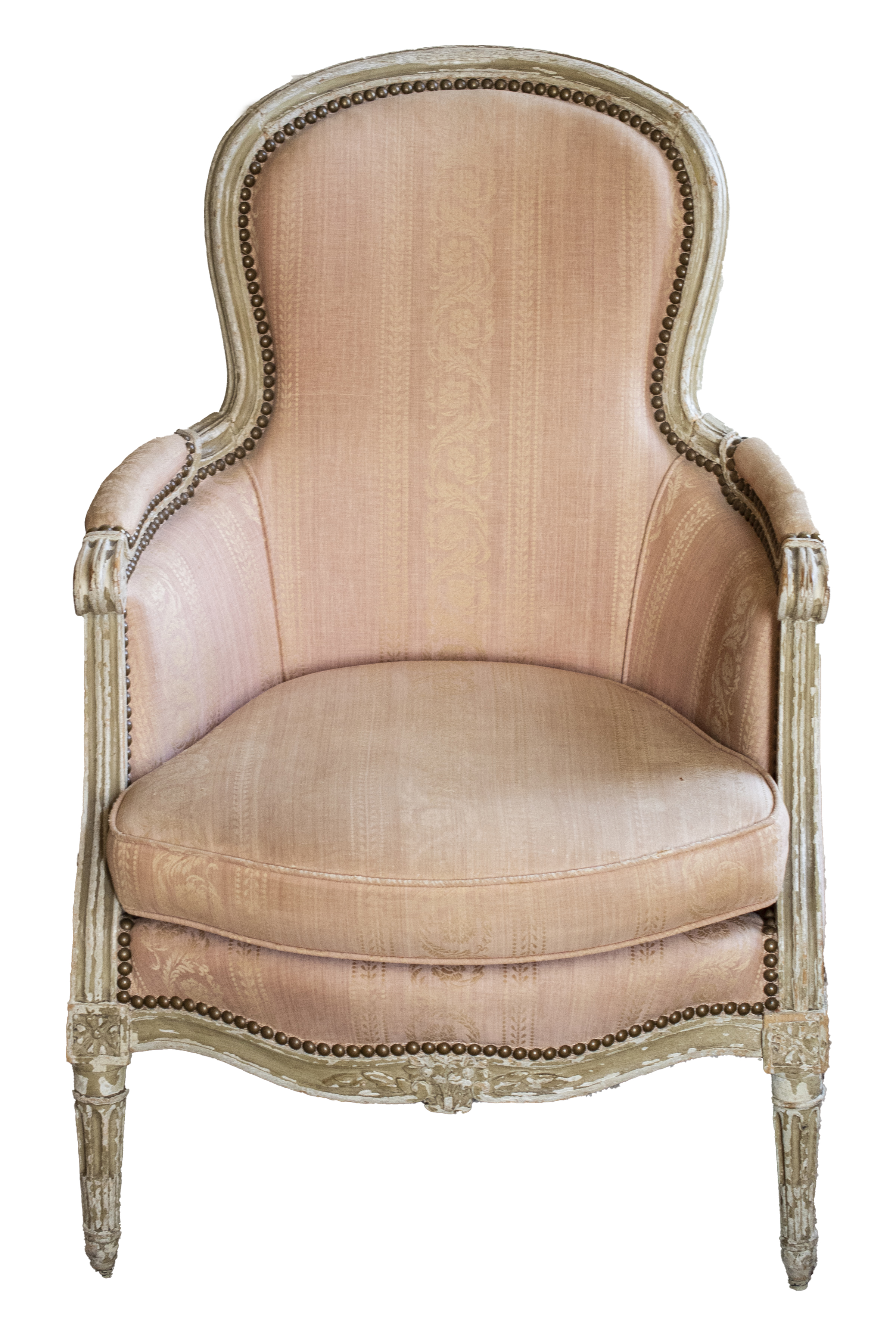 LOUIS XVI GREY PAINTED BERGERE