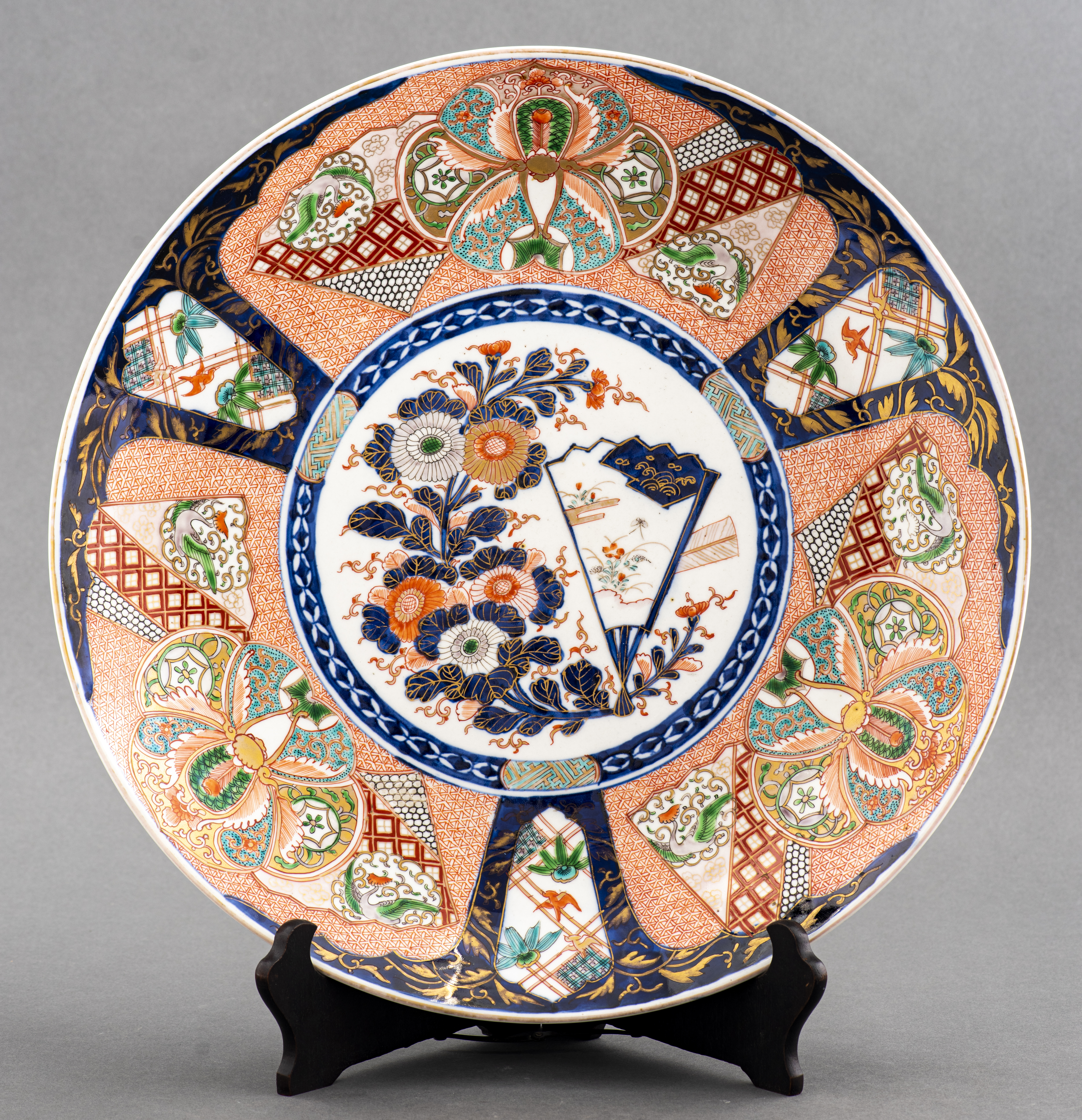 LARGE JAPANESE IMARI CHARGER 19TH 20TH 3c523e