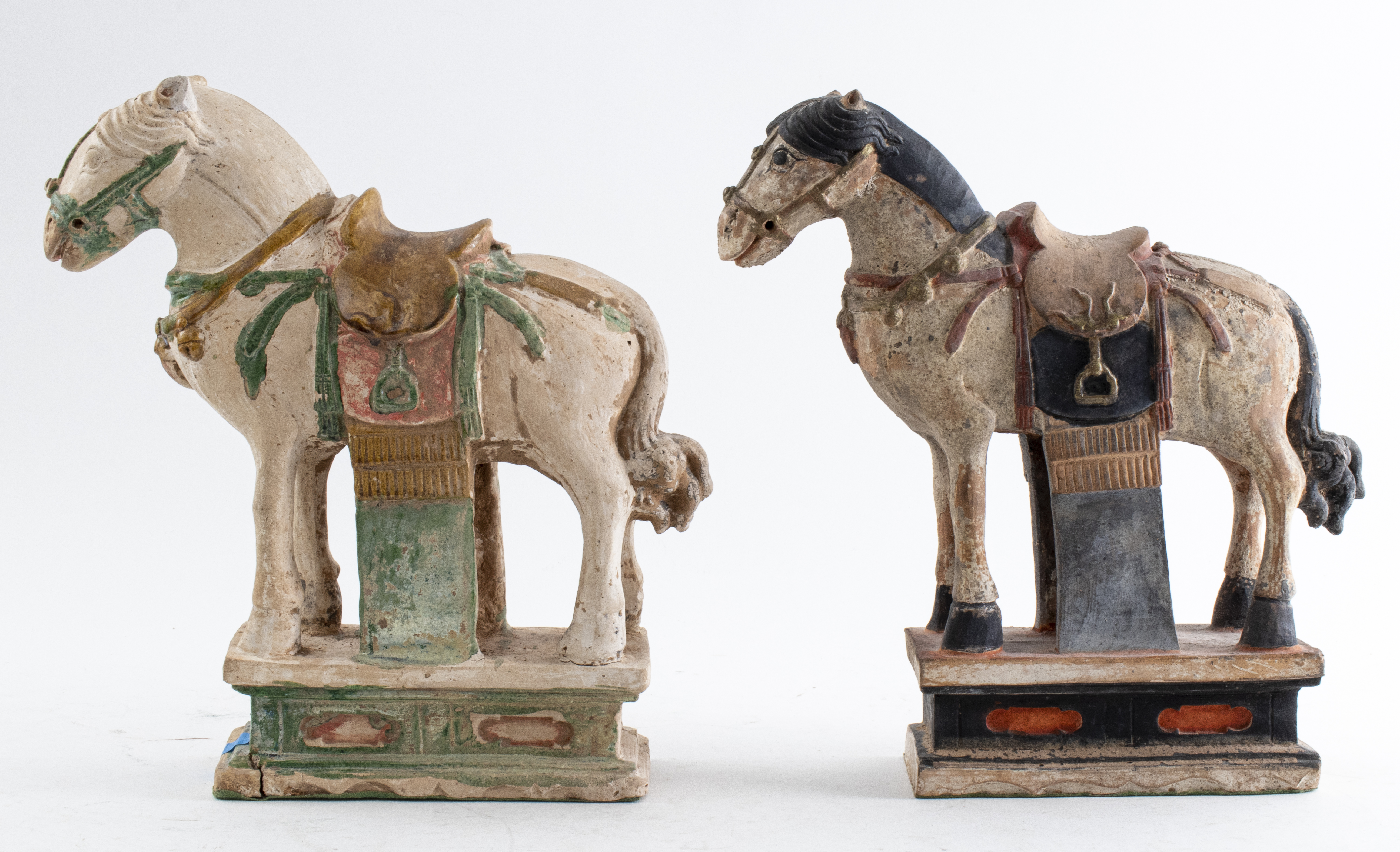CHINESE MING POTTERY HORSES Chinese