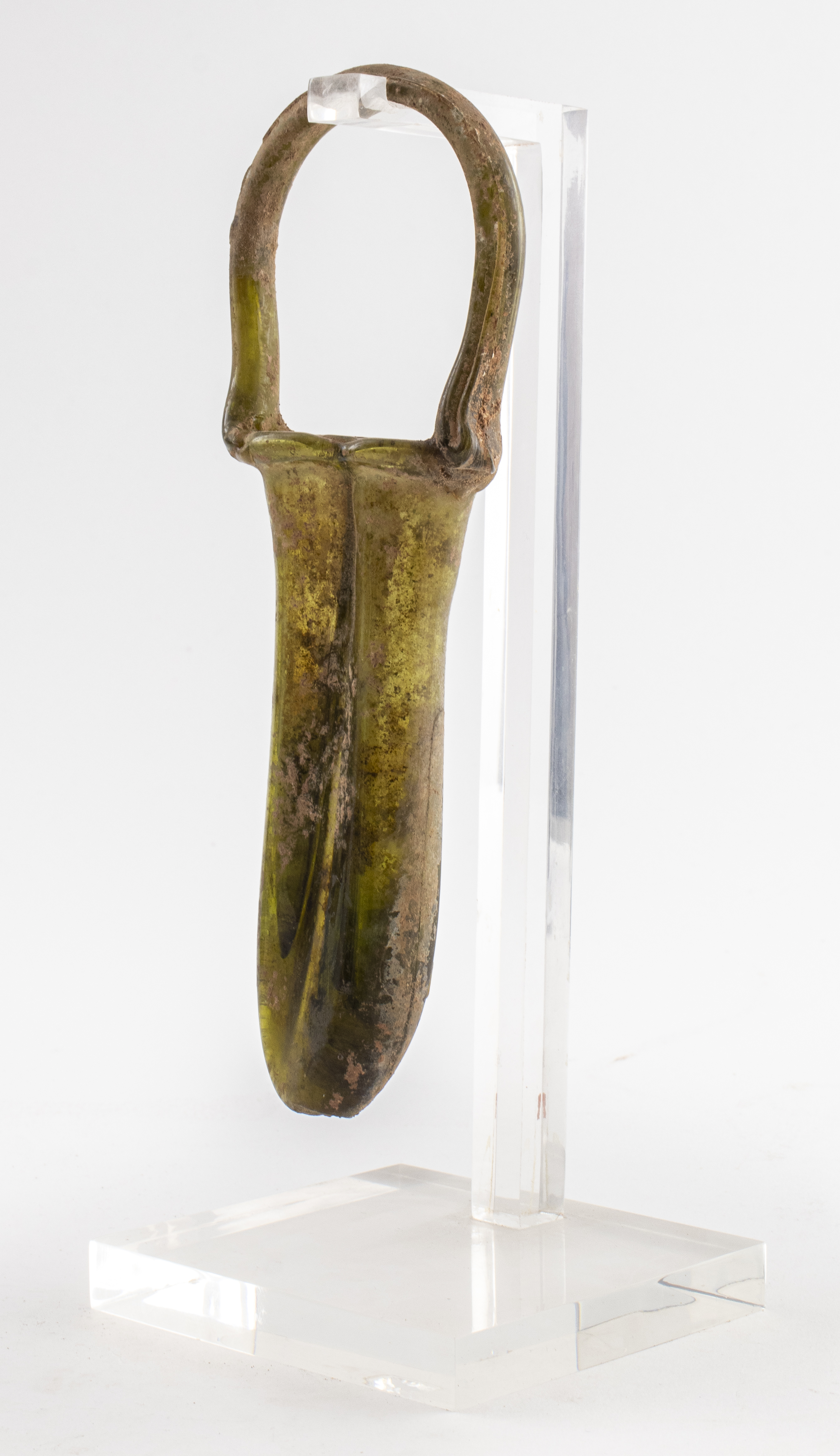 ANCIENT ROMAN GLASS DOUBLE UNGUENTARIUM 3c5252