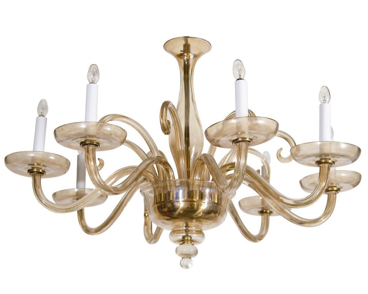 ITALIAN MODERN MURANO GLASS CHANDELIER 3c5264