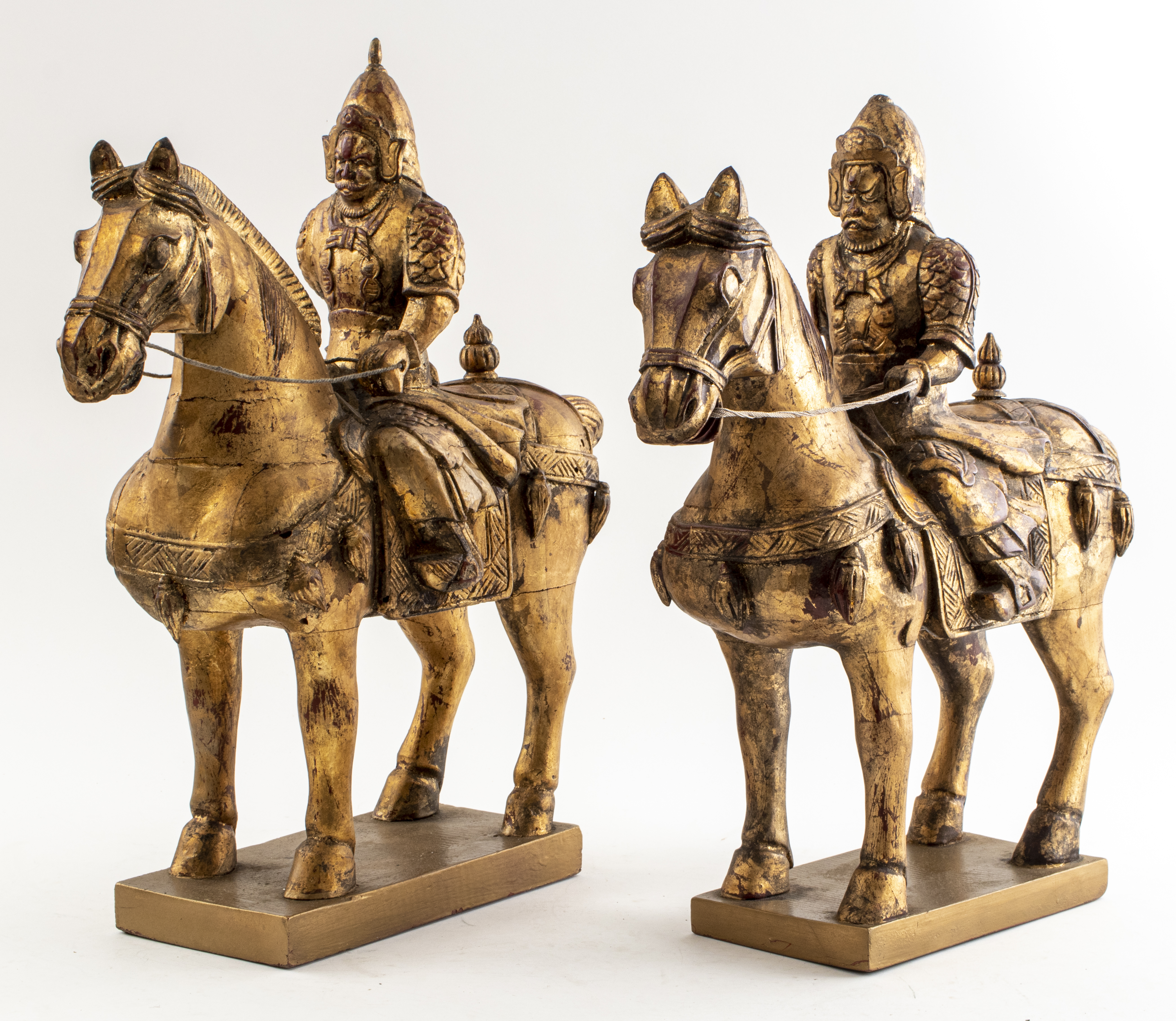 CHINESE GILT QIN DYNASTY MANNER HORSE