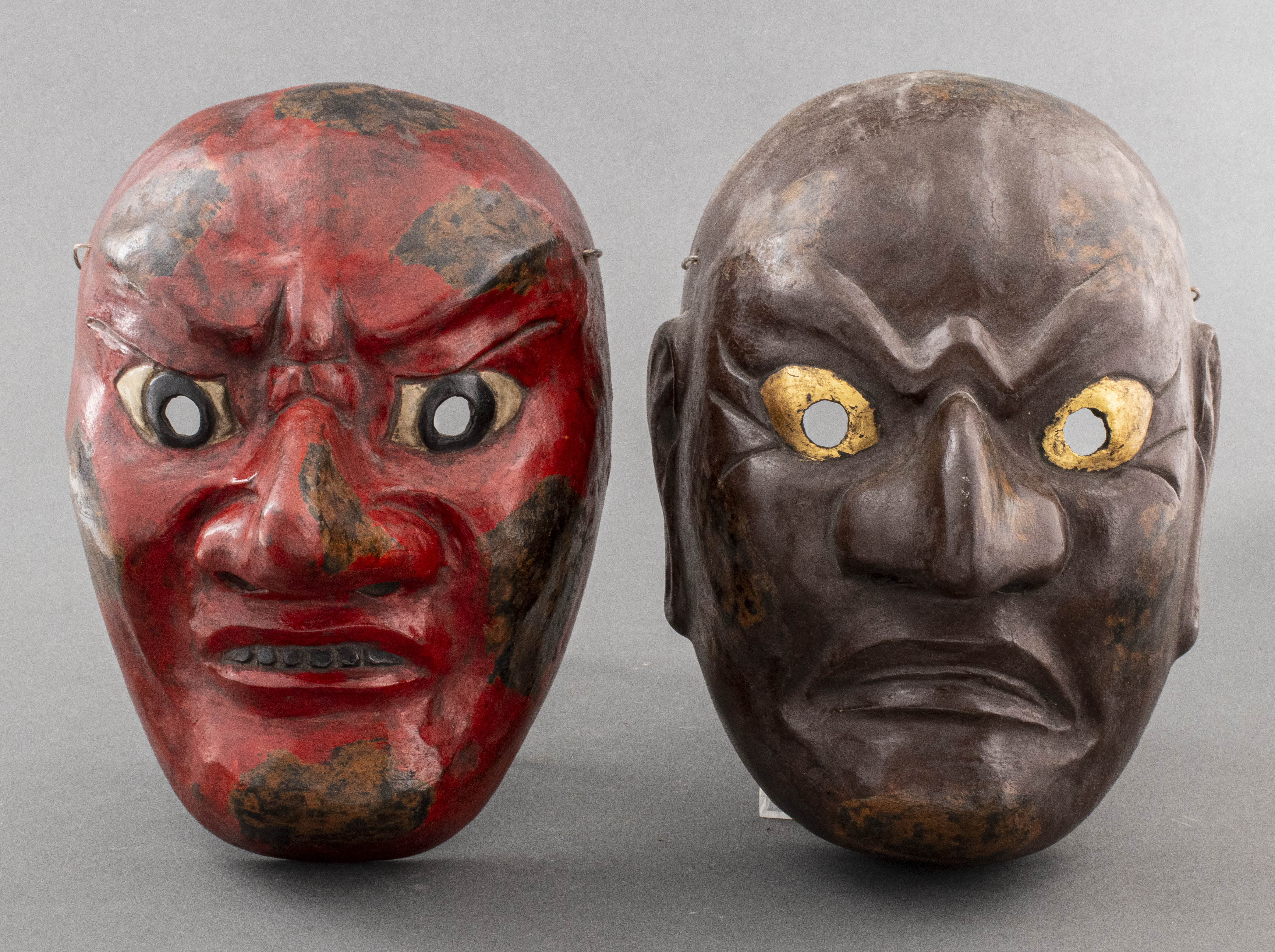 JAPANESE LACQUERED THEATER MASKS  3c52a8