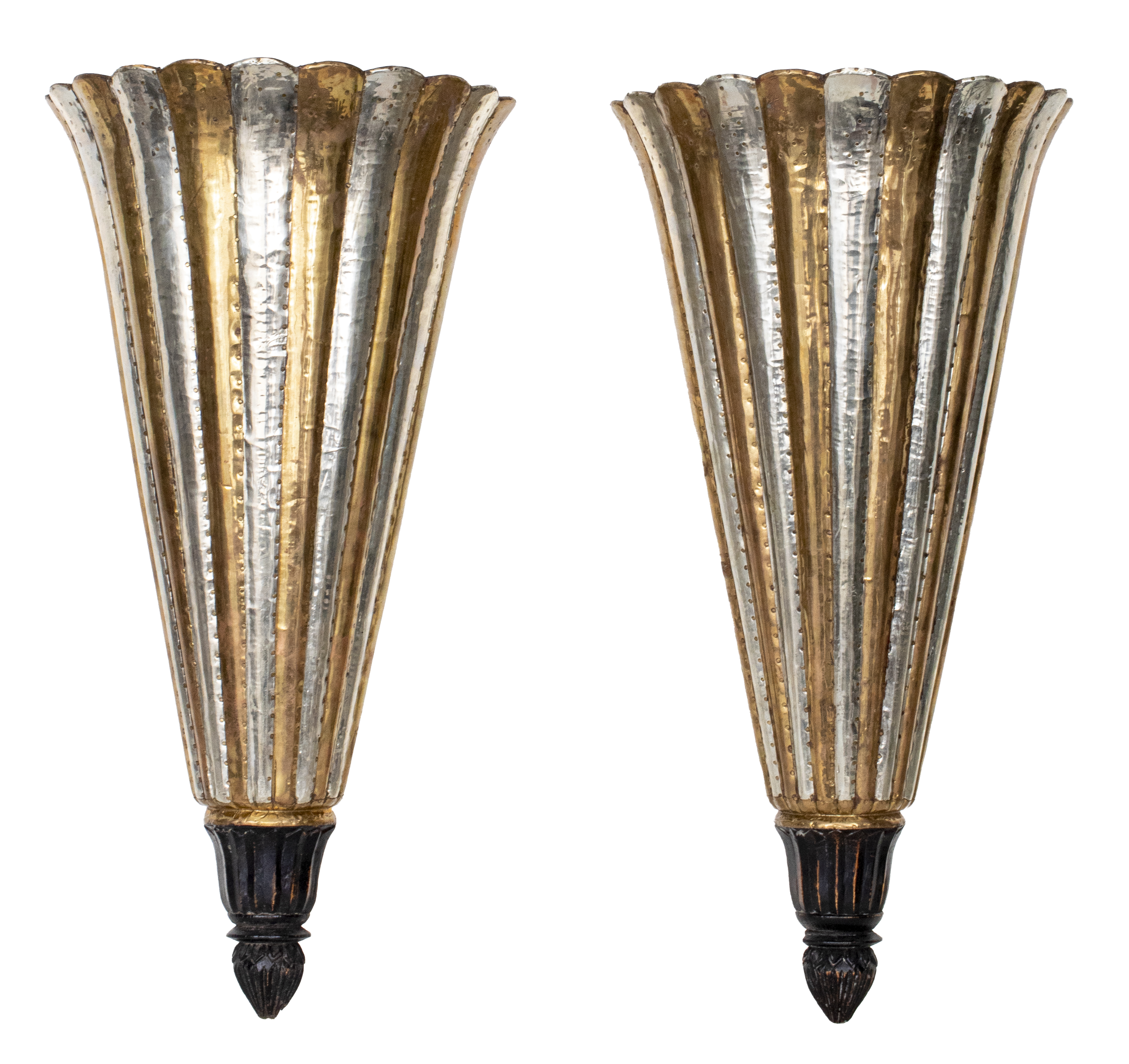 ART DECO MIXED METAL CONICAL PLUME 3c52f8