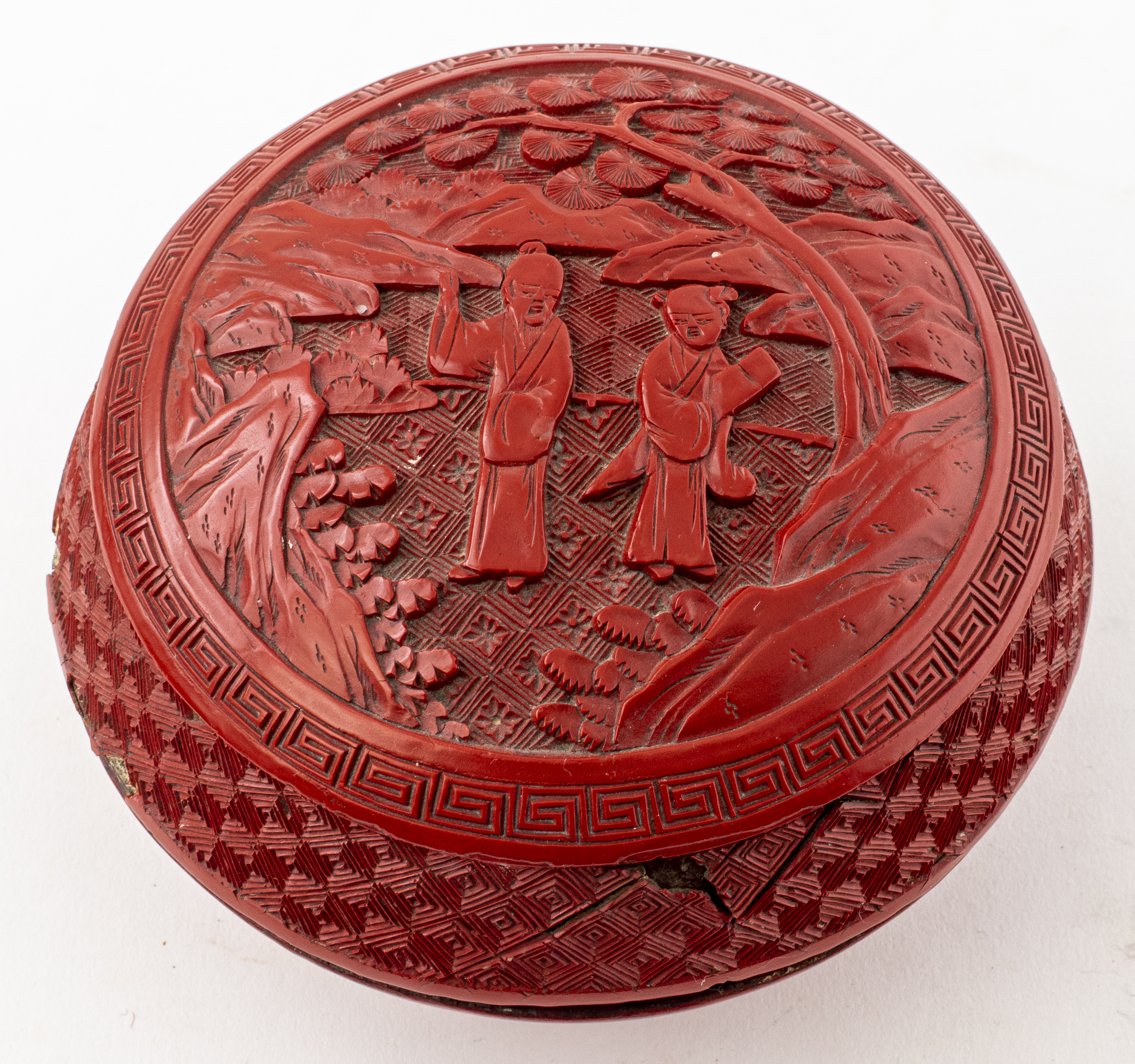 CHINESE CARVED CINNABAR LACQUER