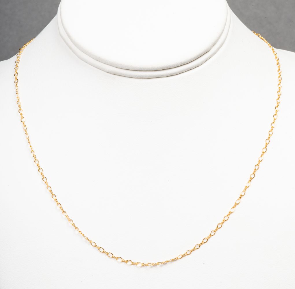 10K YELLOW GOLD LINK CHAIN NECKLACE 3c550a