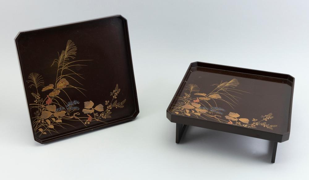 PAIR OF JAPANESE LACQUERED STANDS