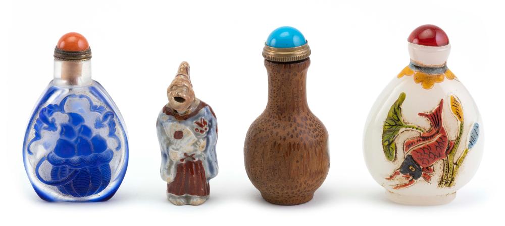 FOUR CHINESE SNUFF BOTTLES 19TH 3c7cfe