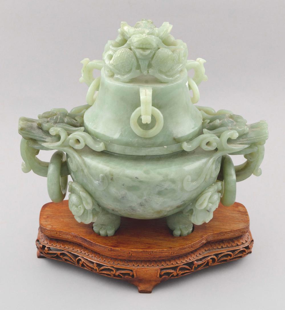 CHINESE CARVED CELADON HARDSTONE 3c7d14