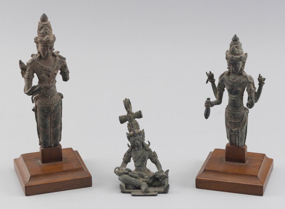 THREE BRONZE MIDDLE EASTERN DEITIES