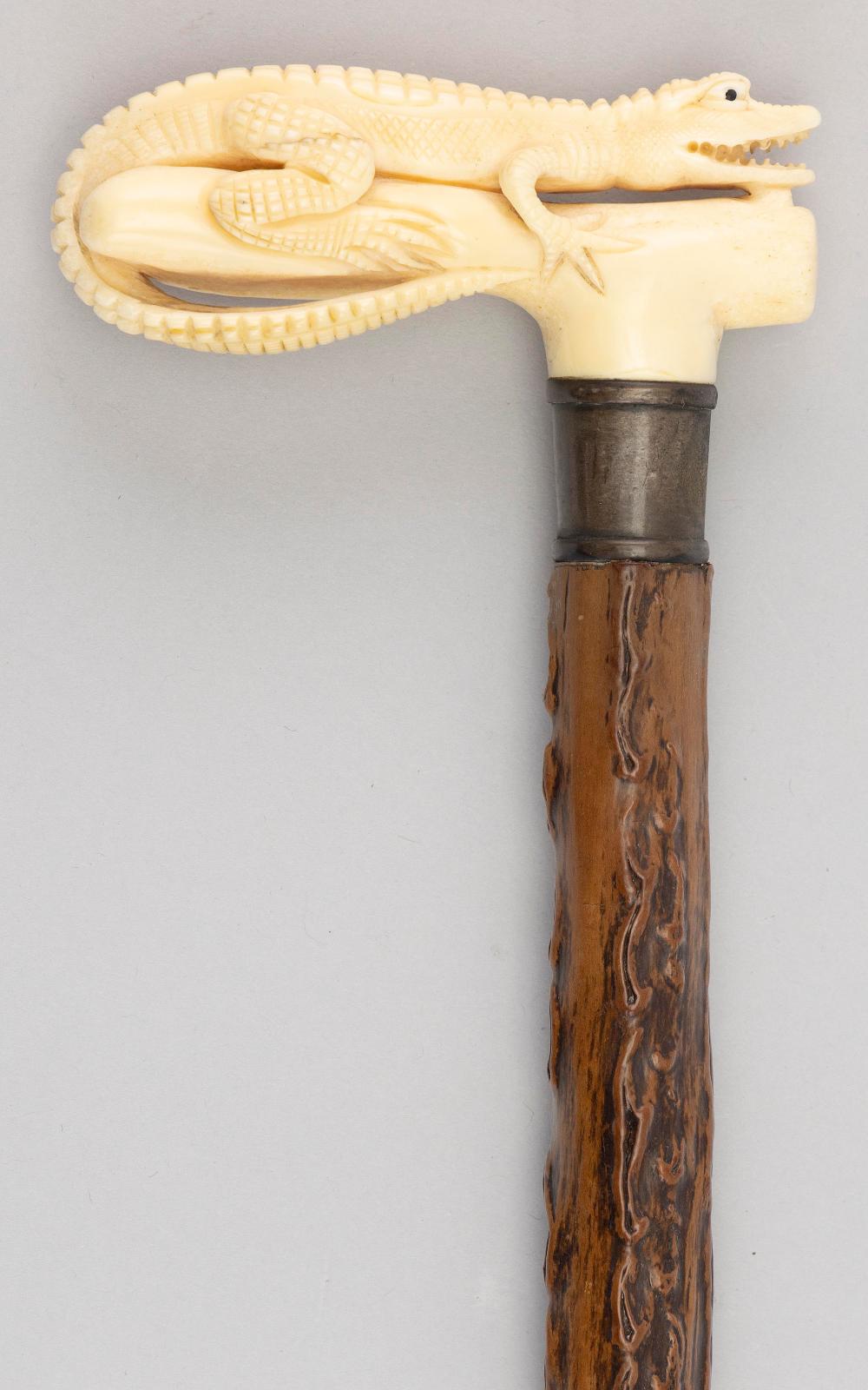 ALLIGATOR CANE LATE 19TH EARLY 3c7f0d