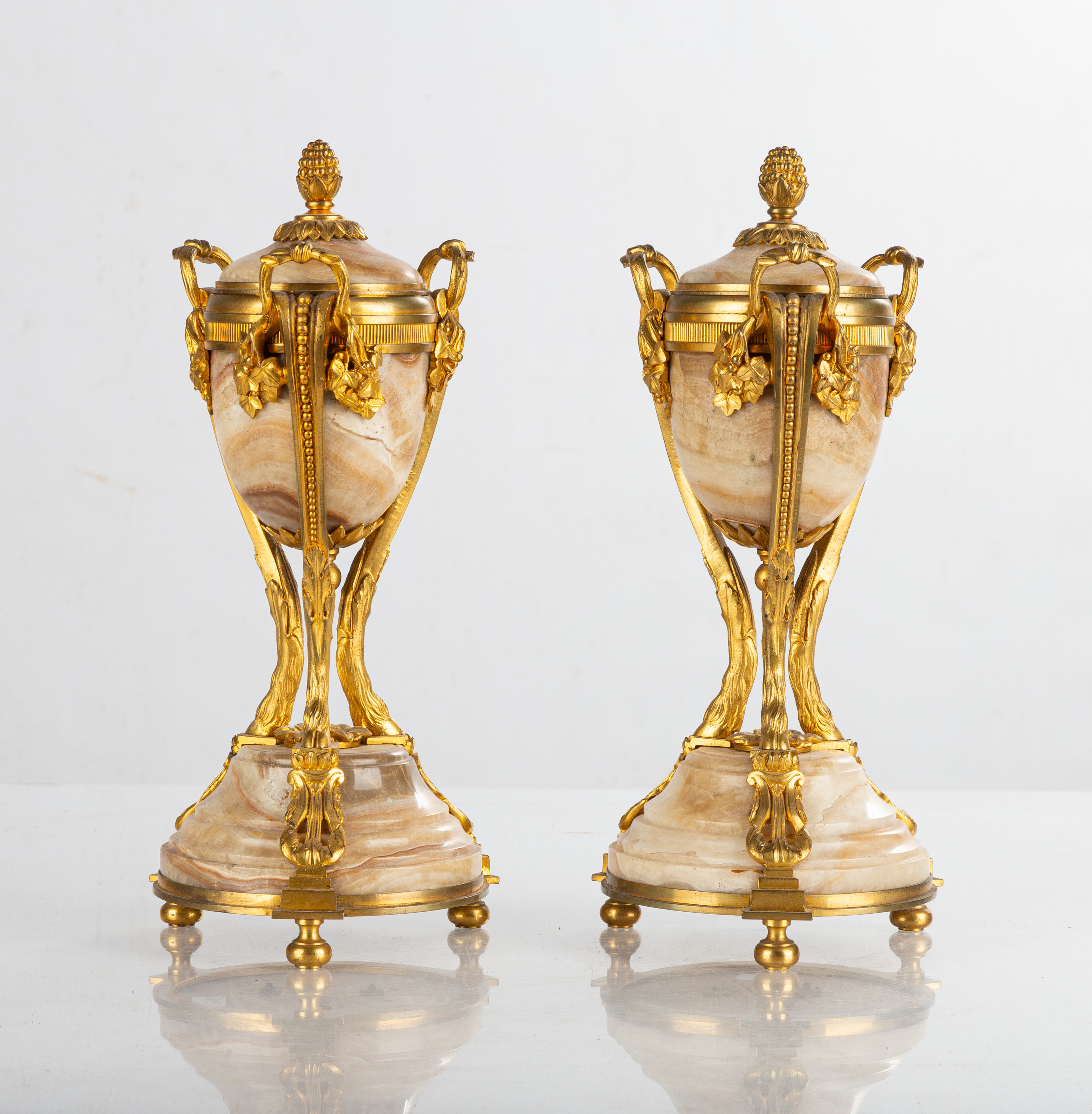 (2) FRENCH GILT BRONZE MOUNTED