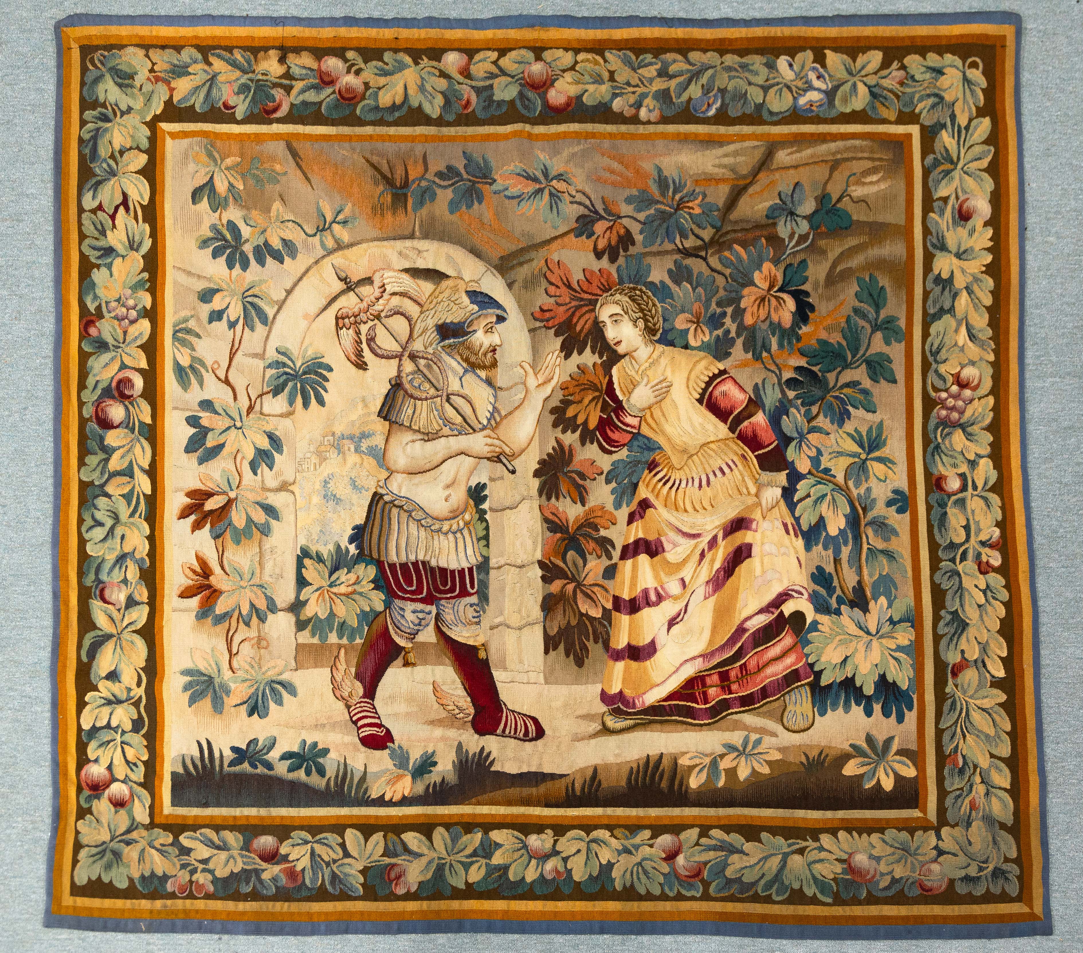 FRENCH AUBUSSON TAPESTRY OF MERCURY 3c7f46